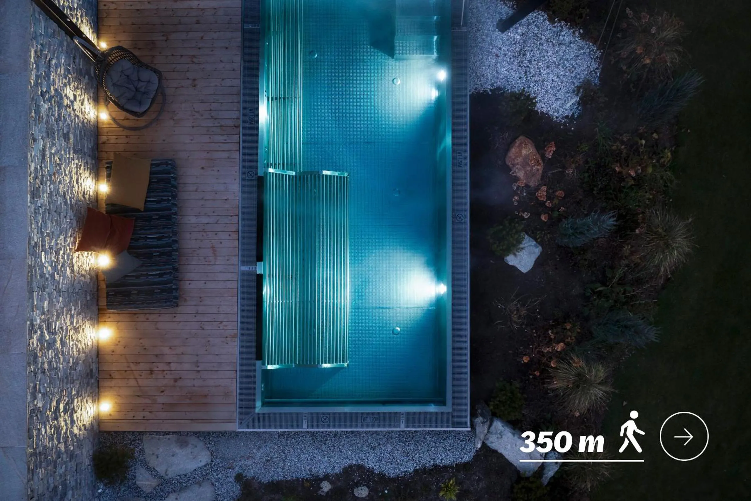 Swimming pool in Sepp & Hannis Suiten im Dorf