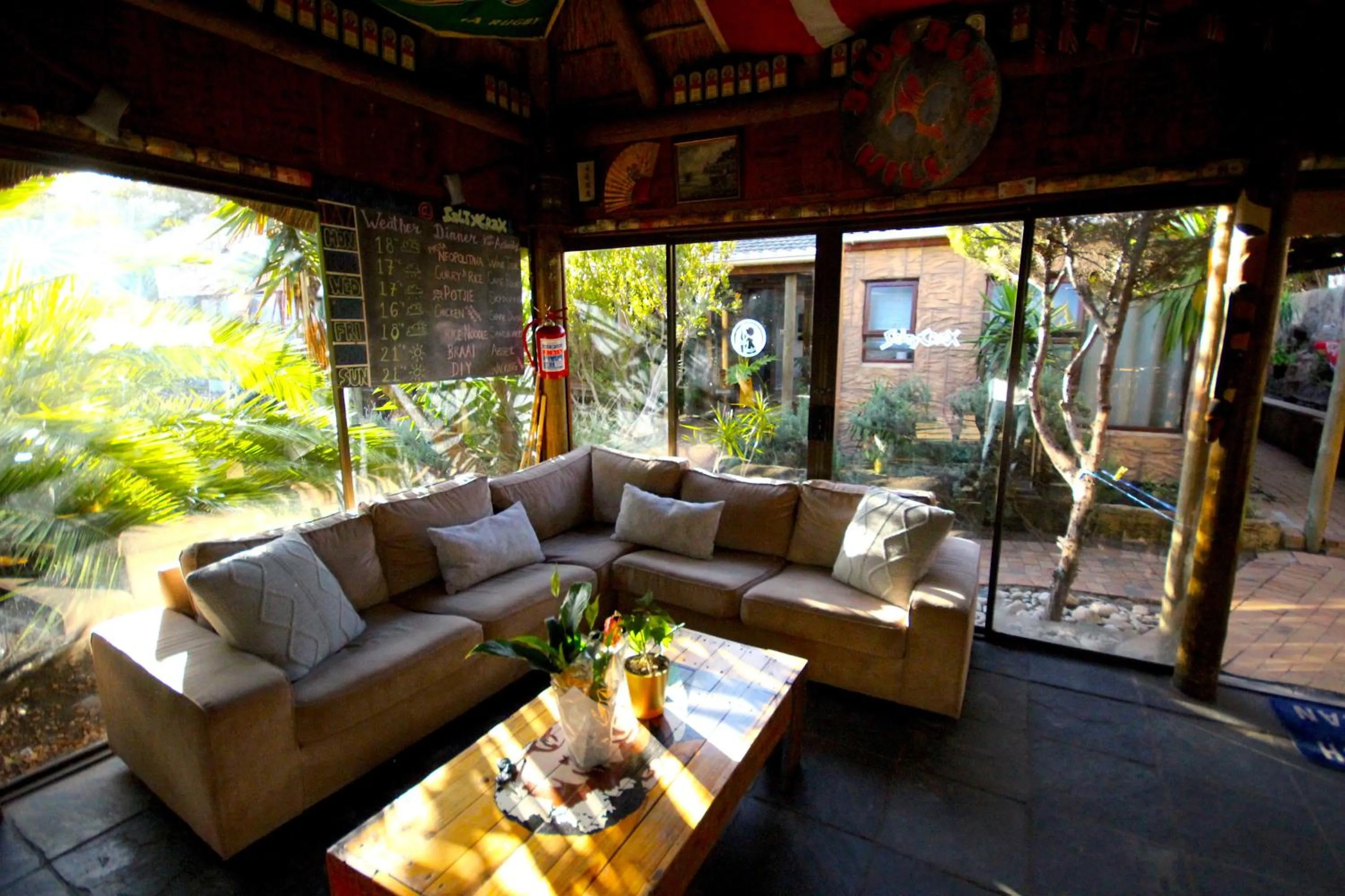 Garden in Saltycrax Backpackers and Surf Hostel