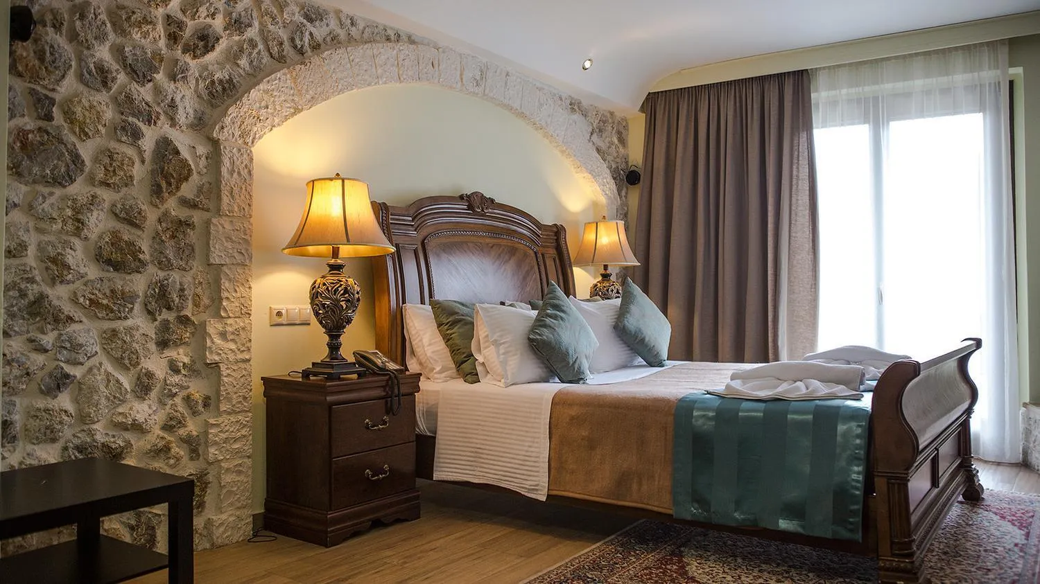 Photo of the whole room, Bed in Archontopetra Boutique Hotel