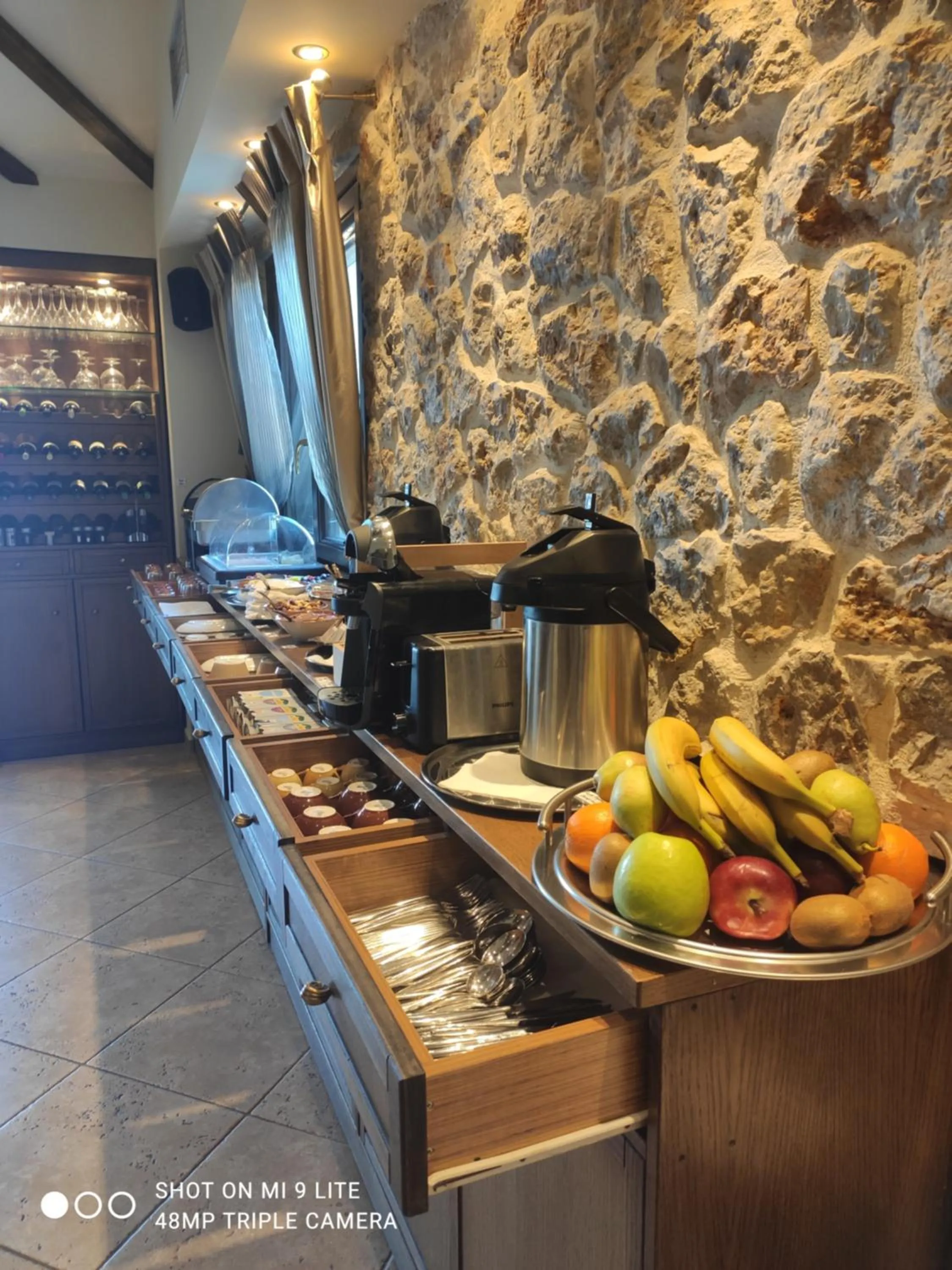 Buffet breakfast in Archontopetra Boutique Hotel