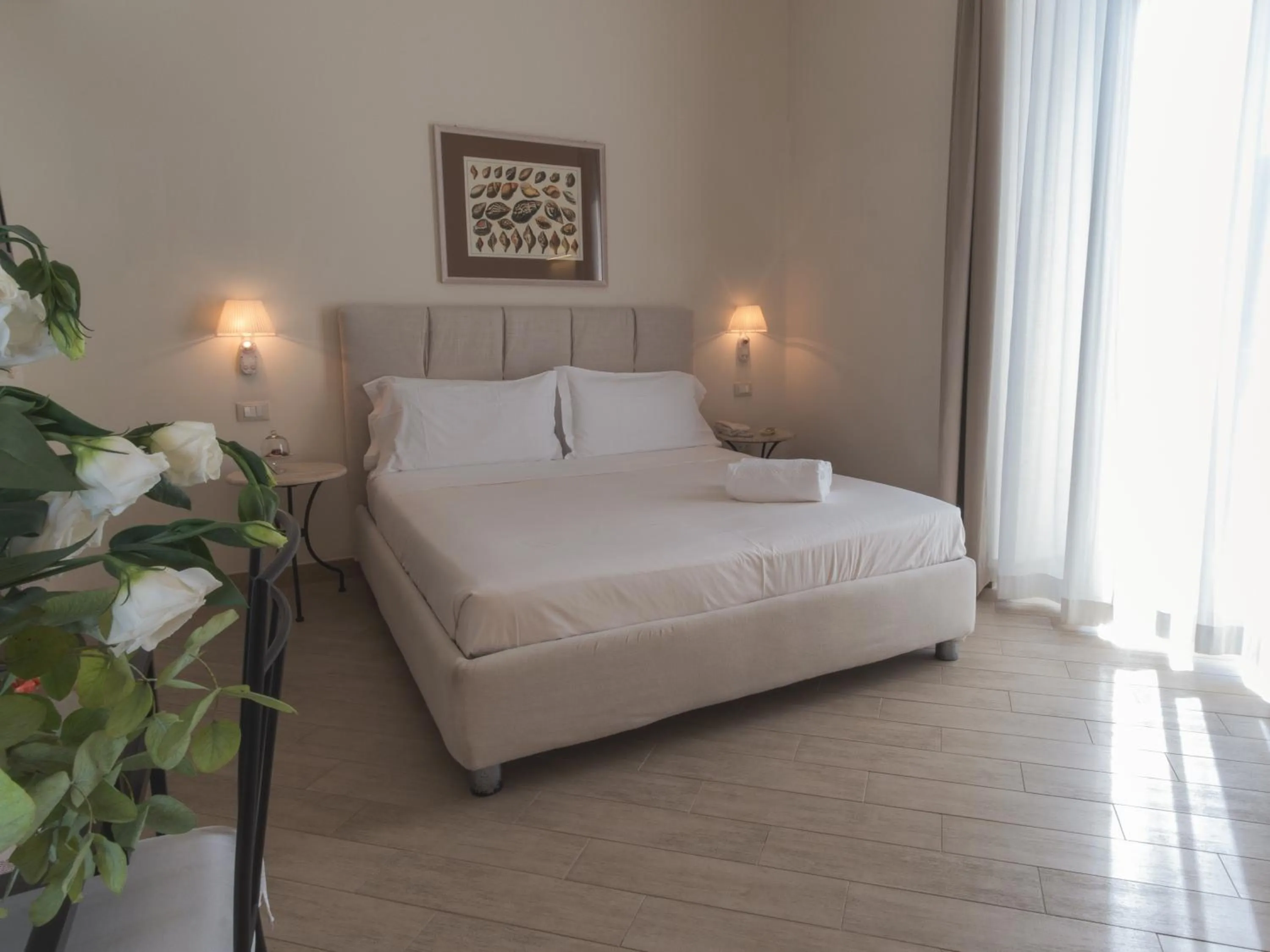 Bed in Hotel San Pietro Palace