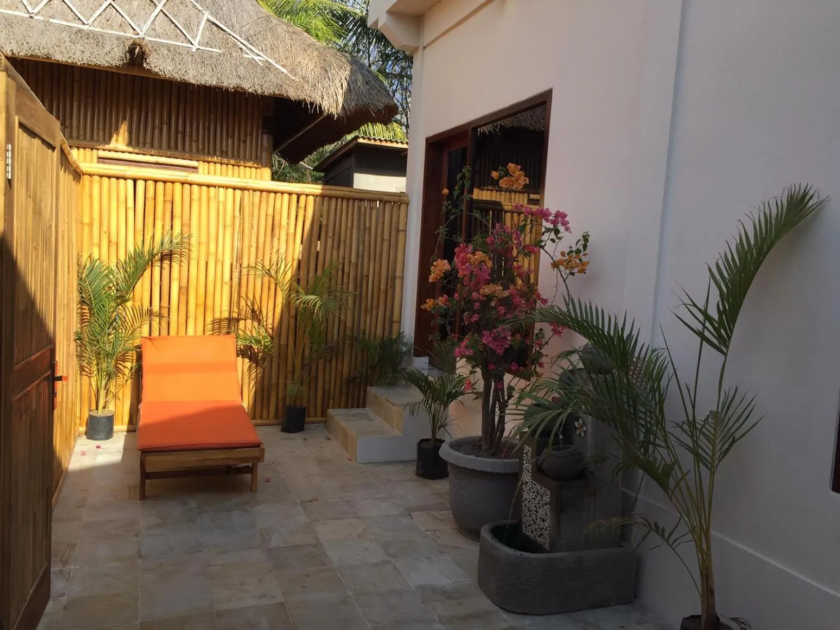 Patio in Ekas Surf Resort & Surf Camp