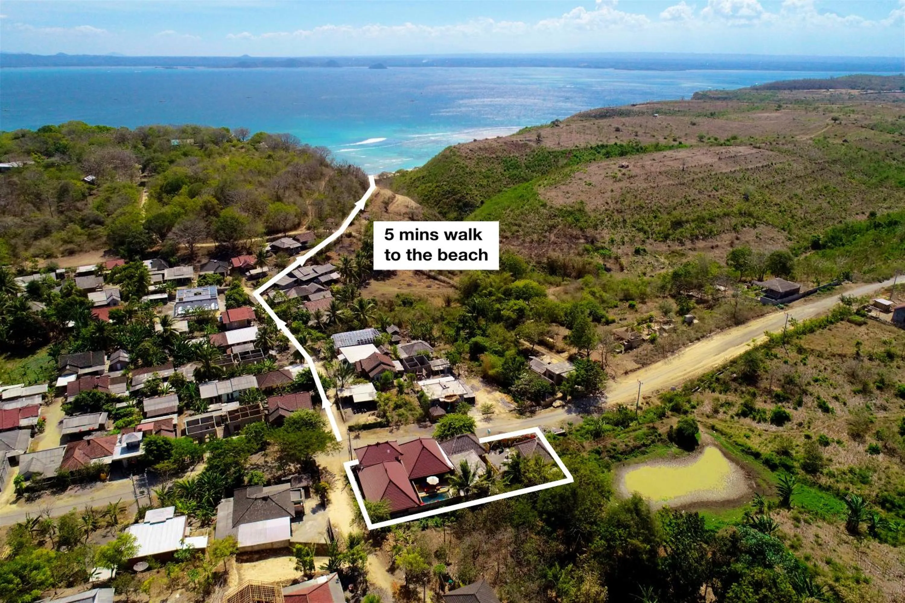 Bird's eye view in Ekas Surf Resort & Surf Camp