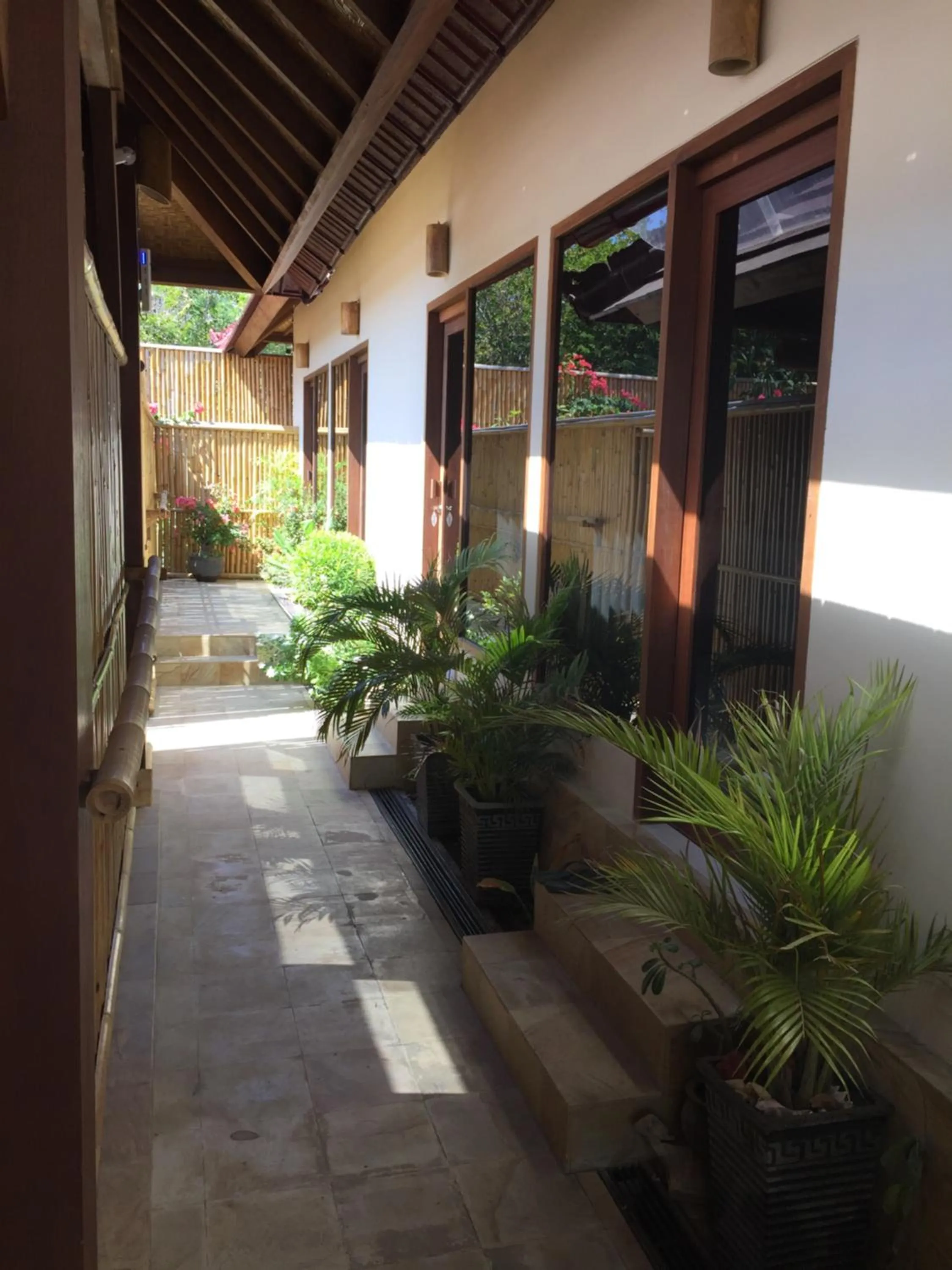 Patio in Ekas Surf Resort & Surf Camp