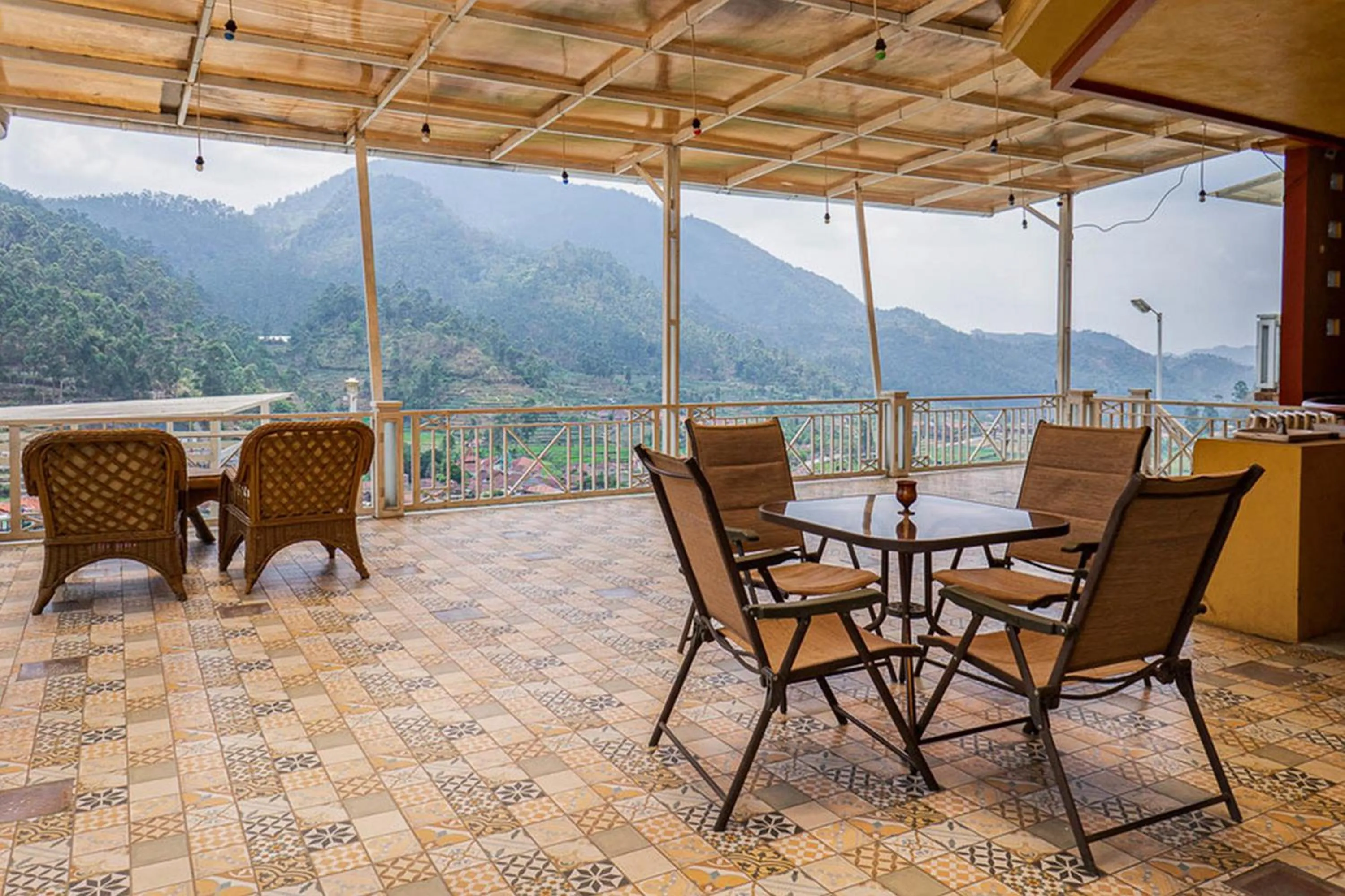 Balcony/Terrace in RedDoorz near Kawah Putih Ciwidey