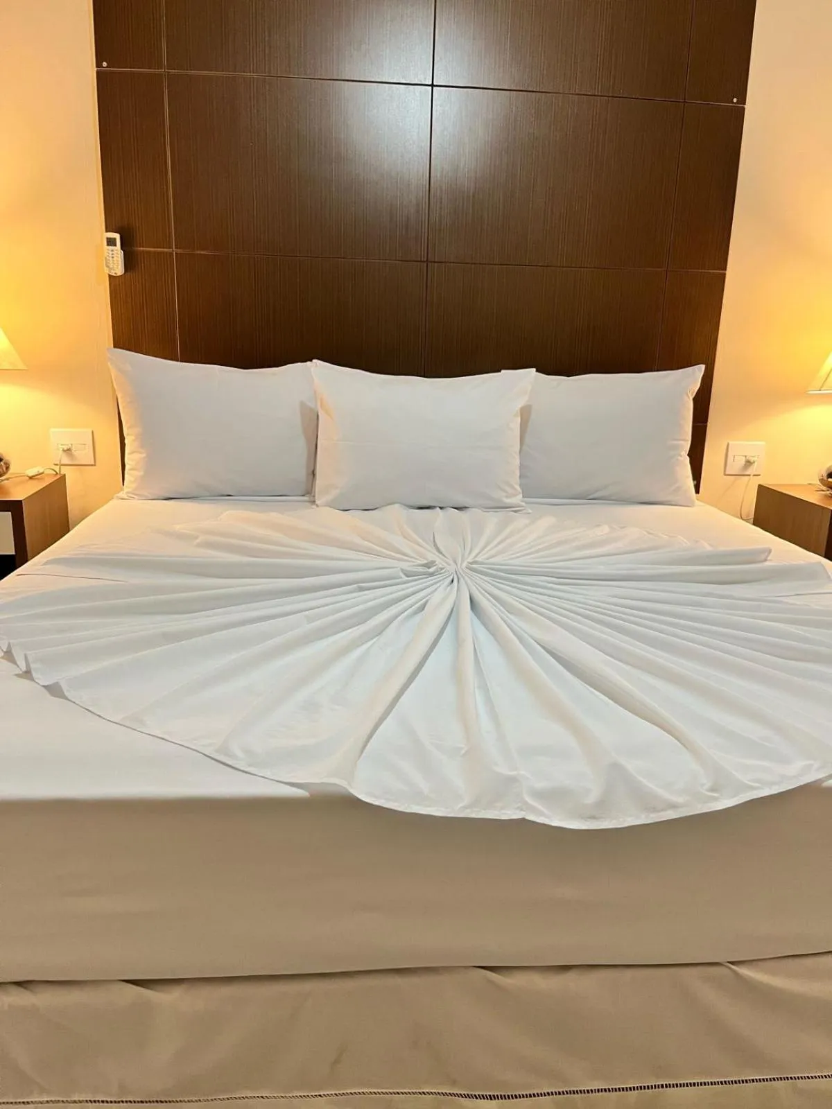 Bed in Imperador Palace Hotel Franca