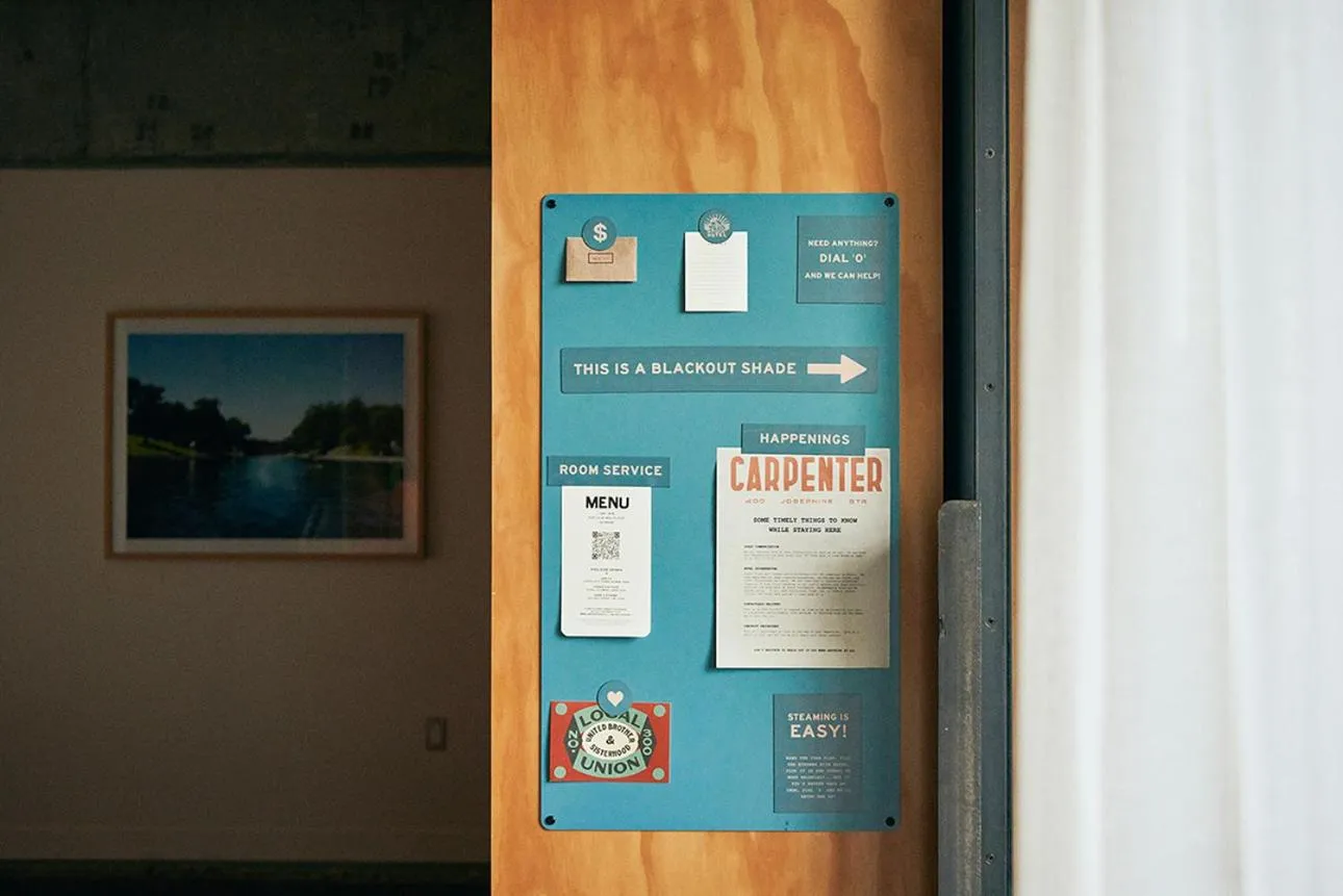 Decorative detail in The Carpenter Hotel