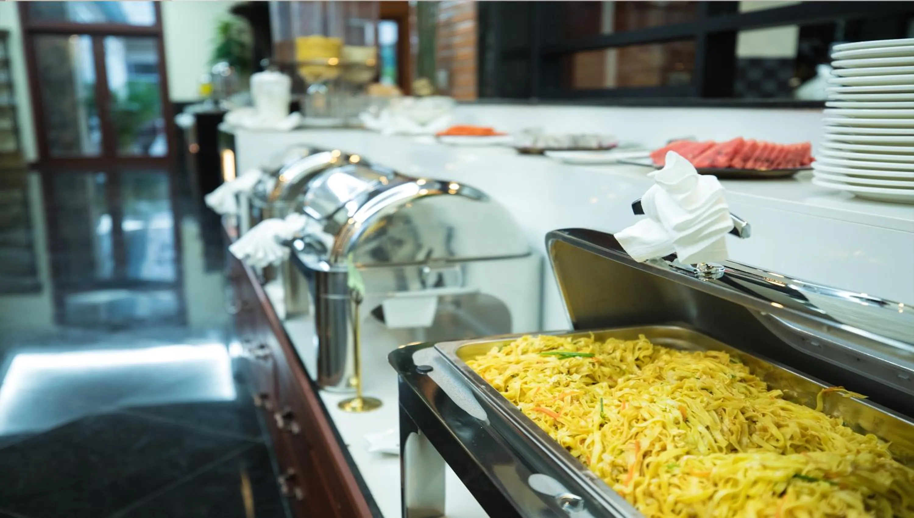 Buffet breakfast in Hotel De La Renaissance