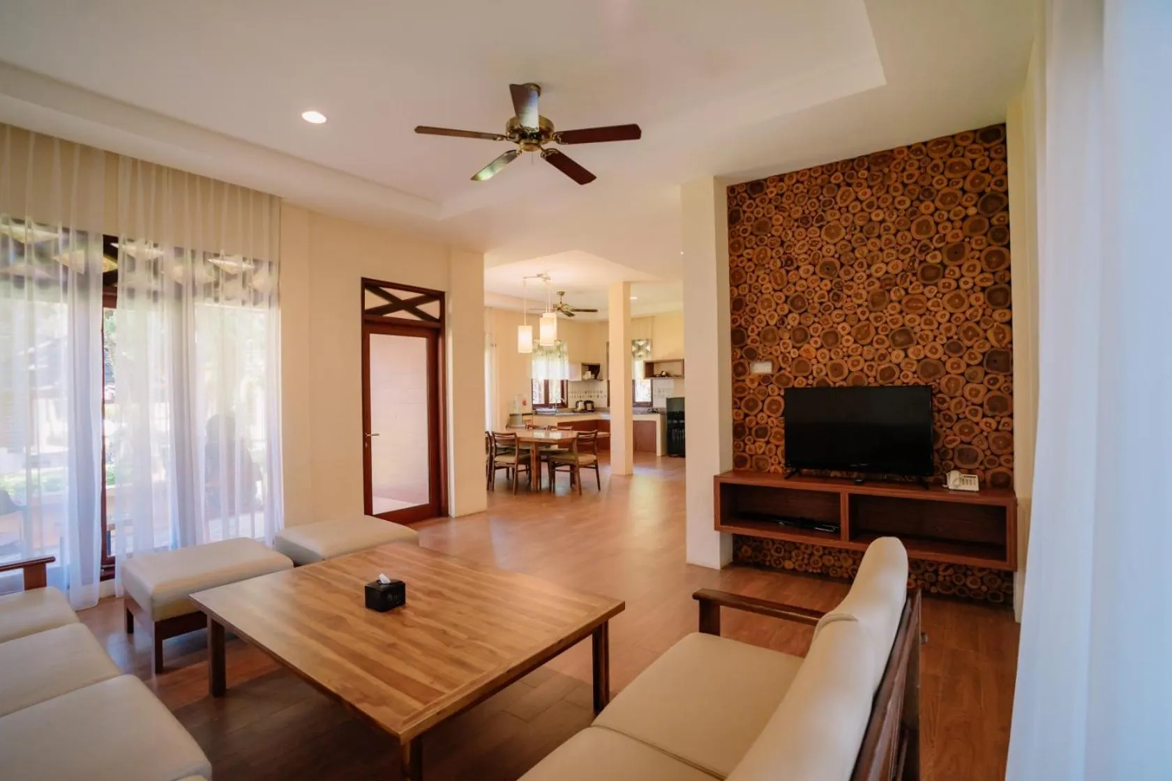 Living room in Mutiara Carita Cottages