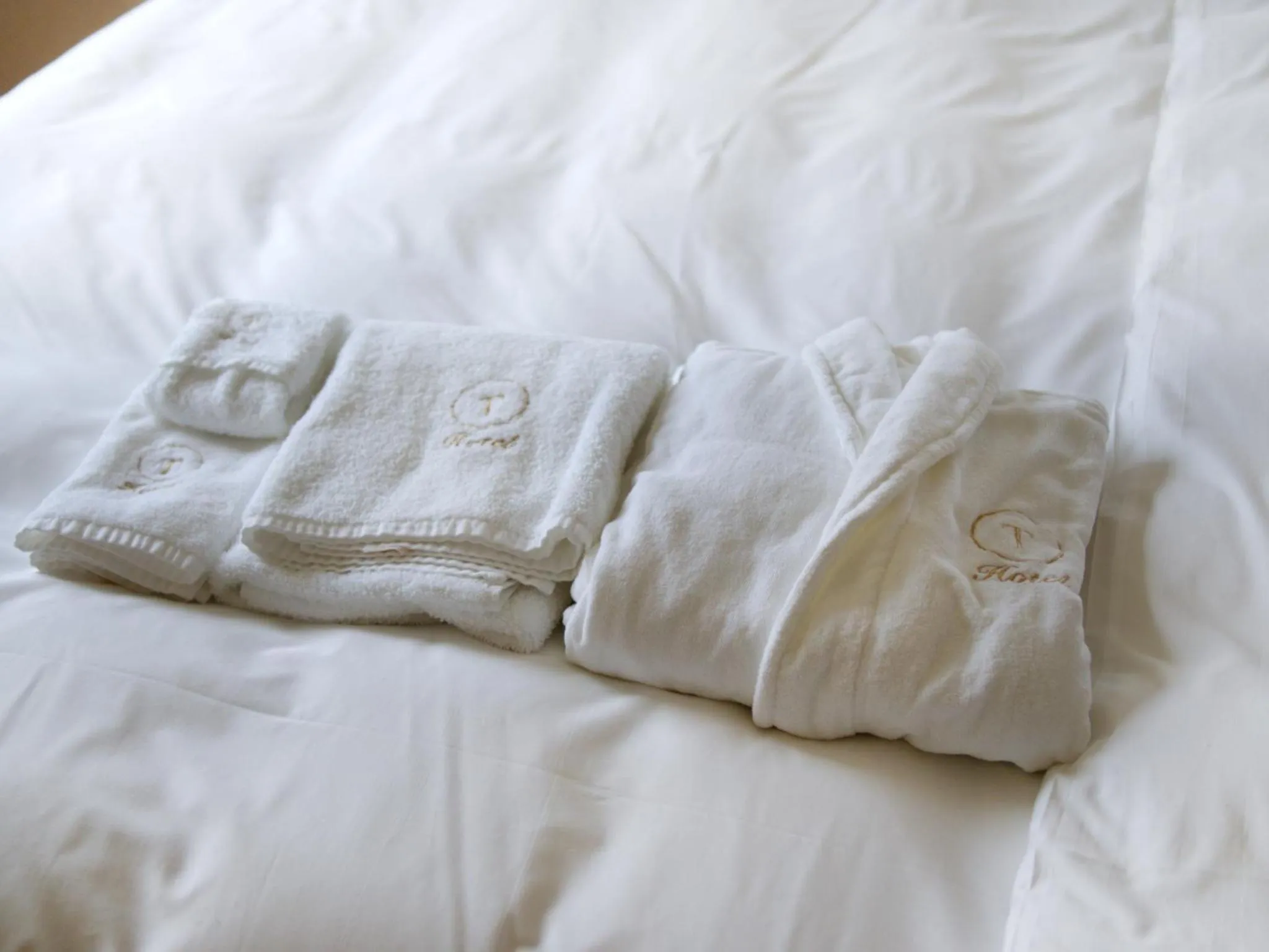 towels, Bed in T Hotel Ryuoo