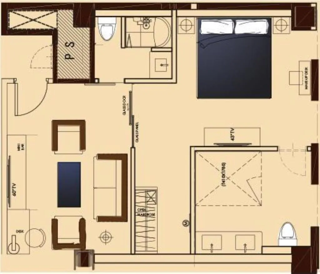 Floor plan in T Hotel Ryuoo