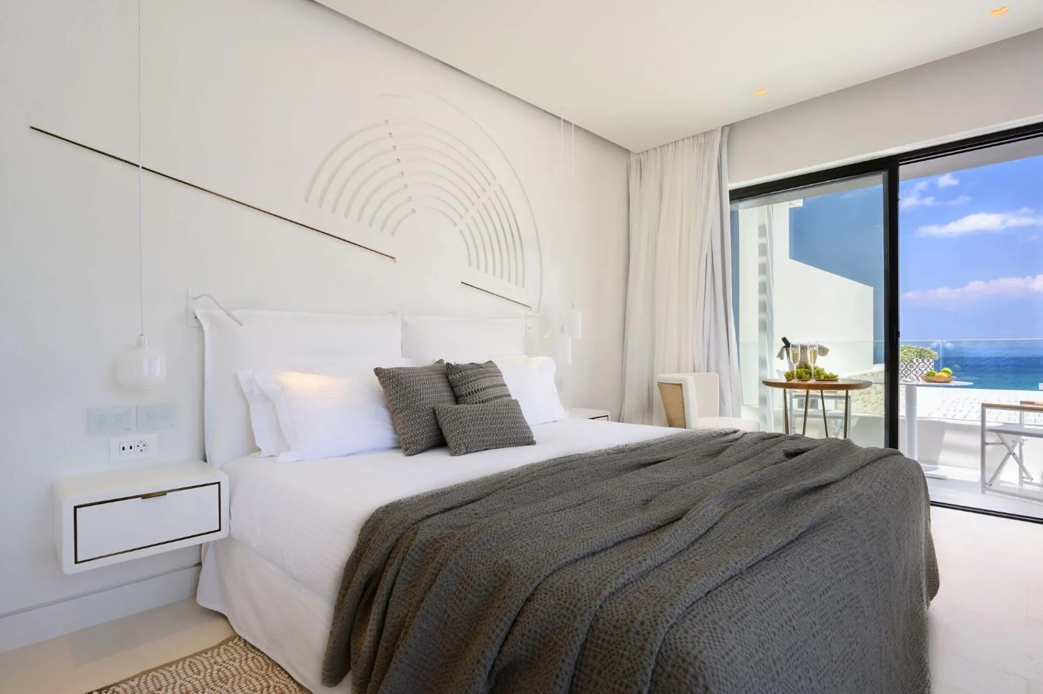 Bedroom, Bed in The Island Concept Luxury Boutique Hotel Heated Pool