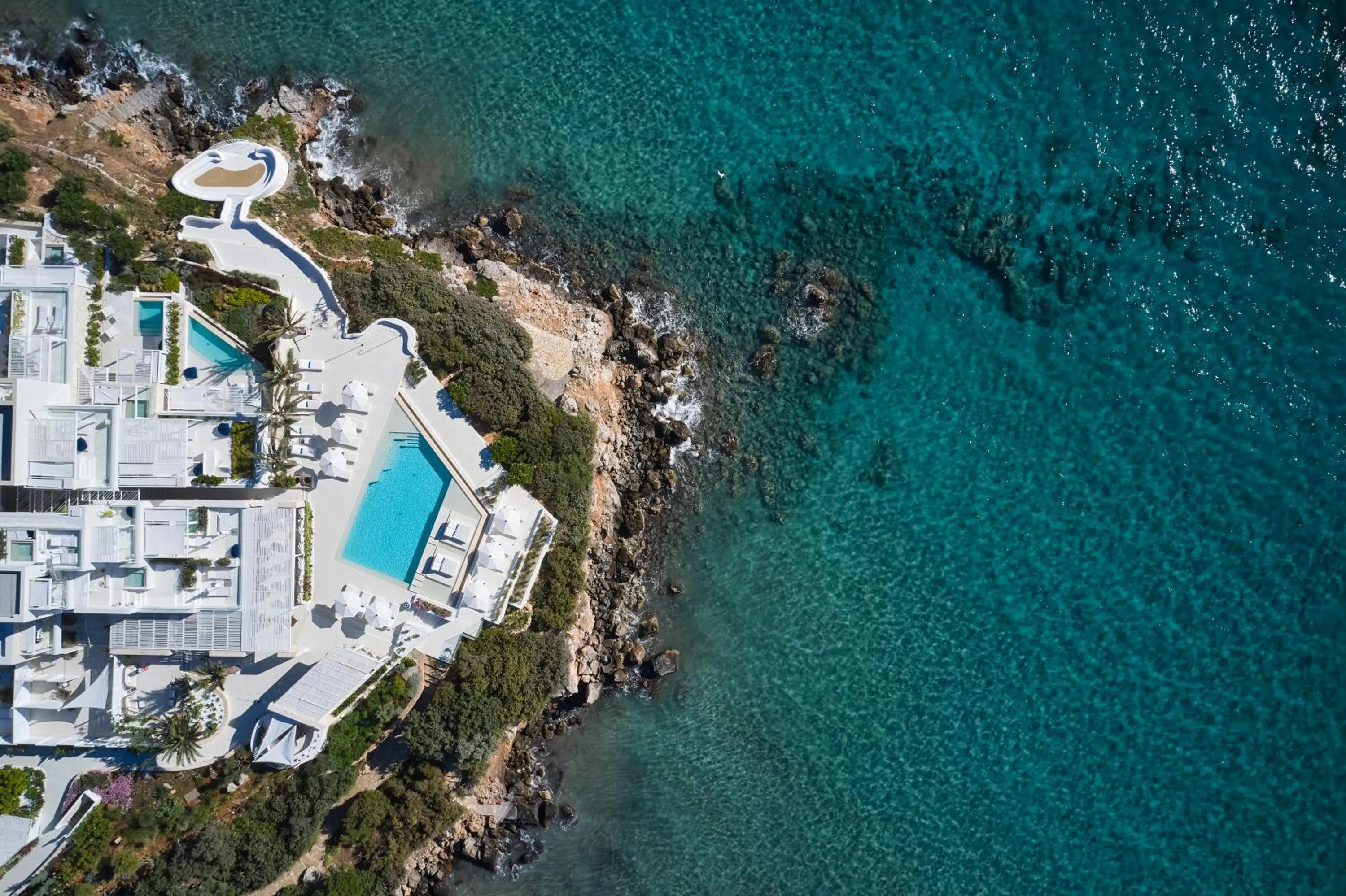 Bird's eye view in The Island Concept Luxury Boutique Hotel Heated Pool