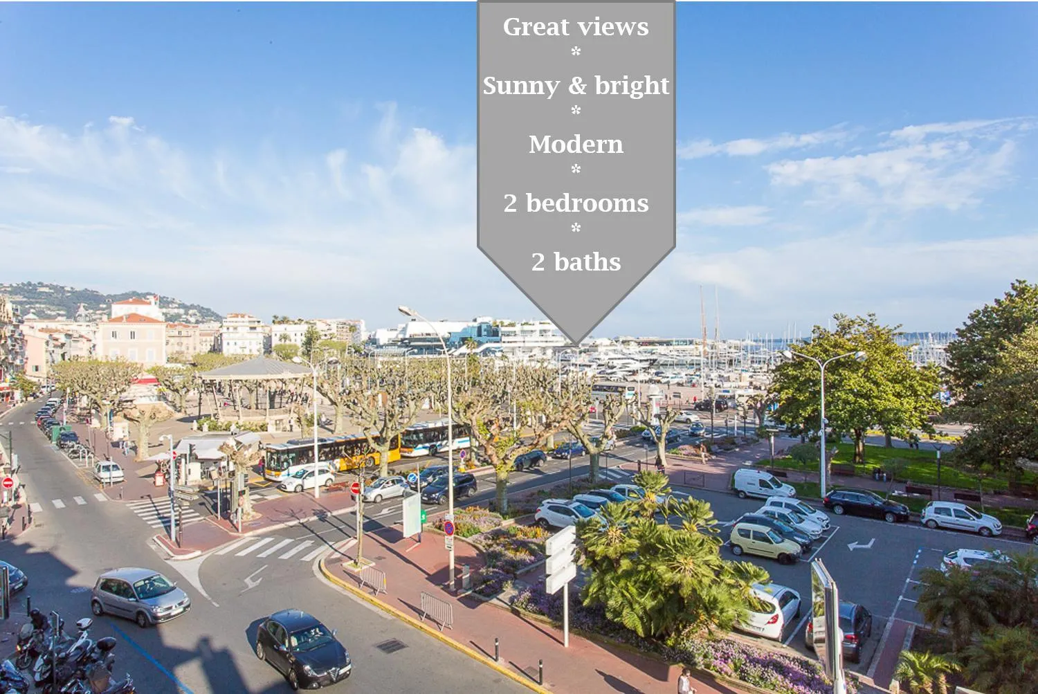 Pure & chic 2beds/2baths in centre!