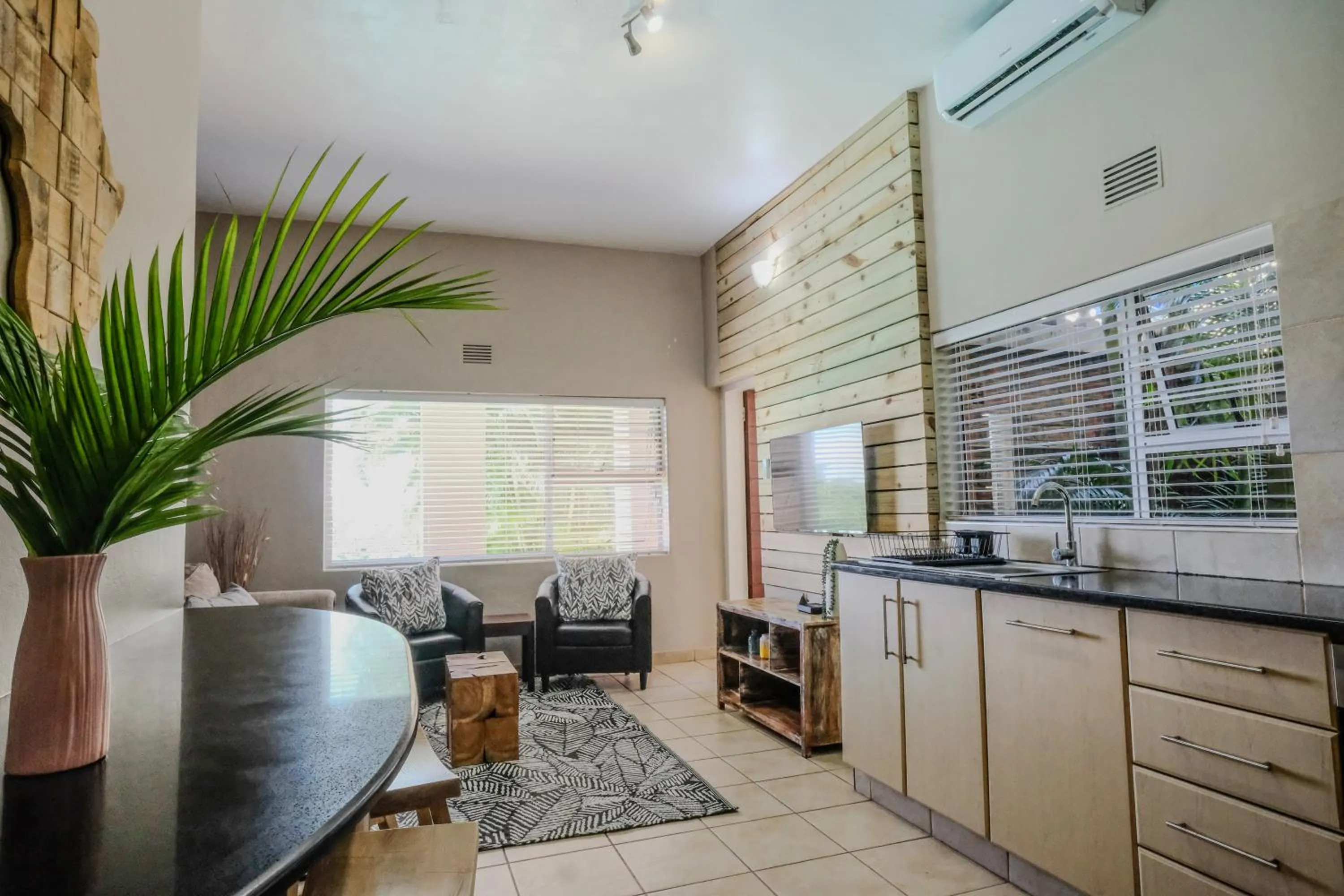 kitchen in Little Eden St Lucia