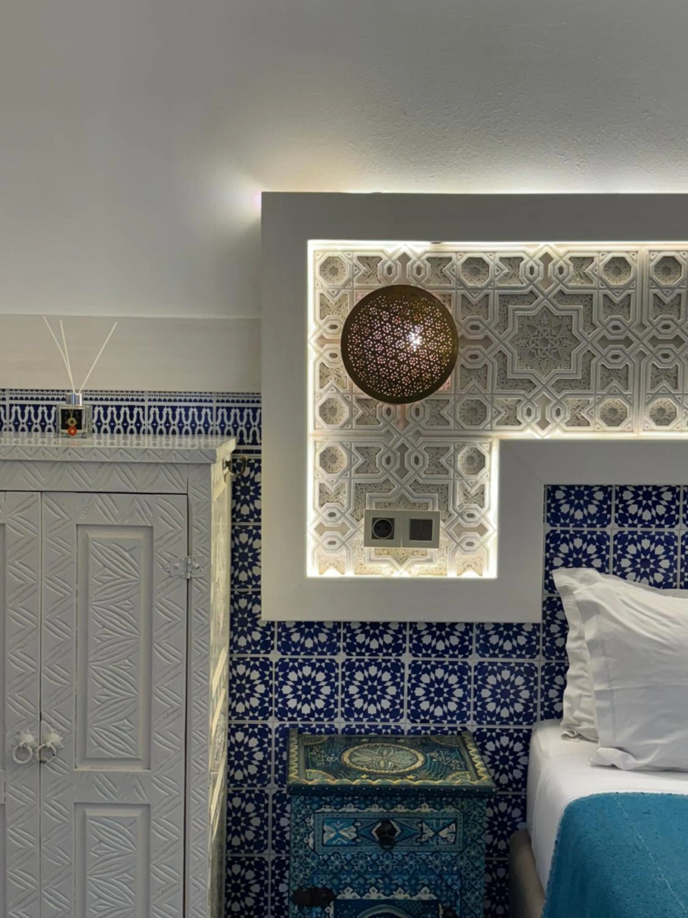 Decorative detail, Bed in Riad Andalla