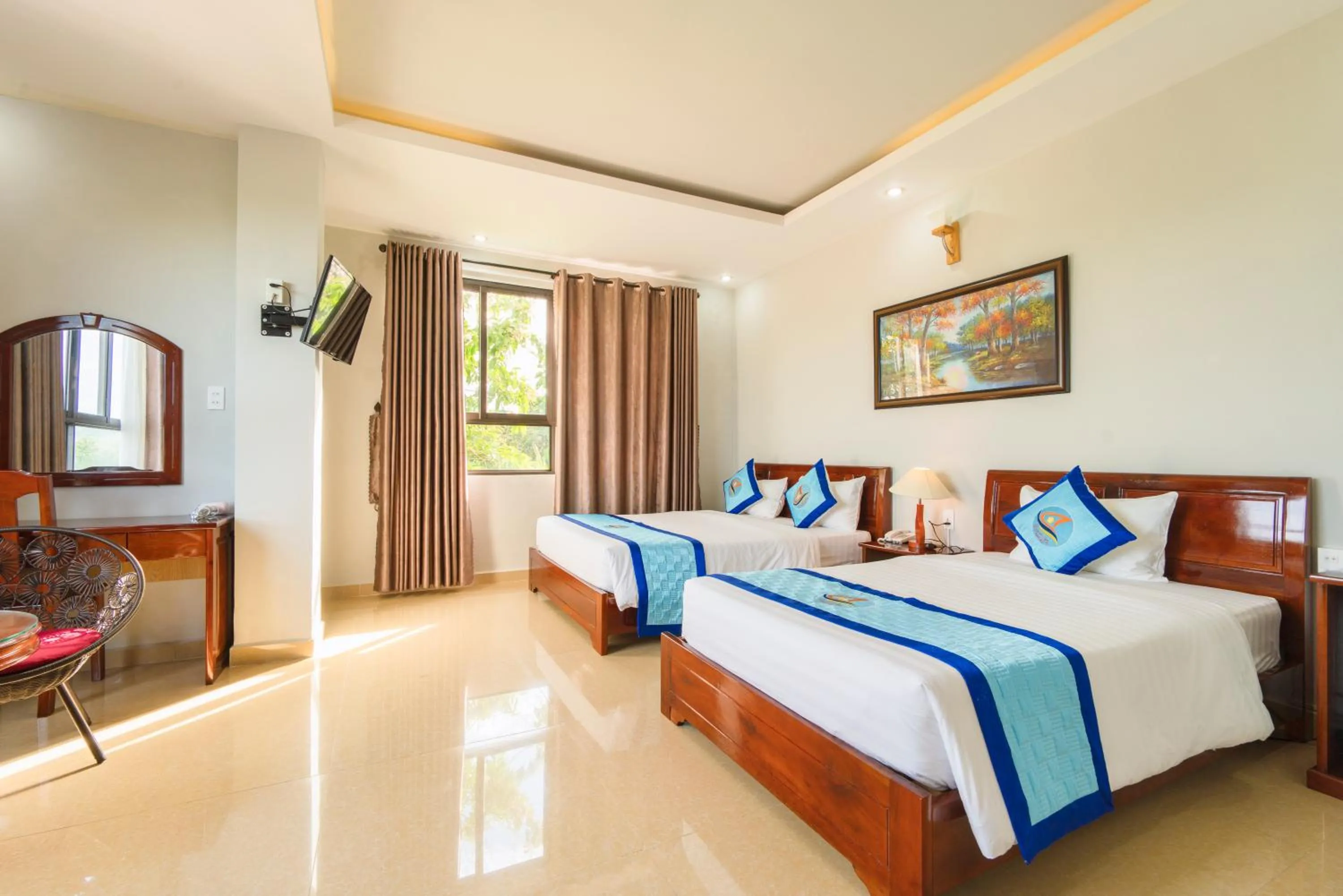Bed in Quynh Mai Resort
