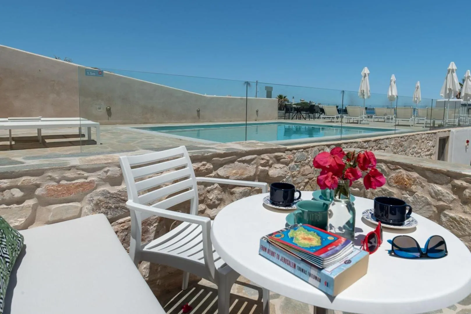 Patio in Adonis Hotel Studios & Apartments