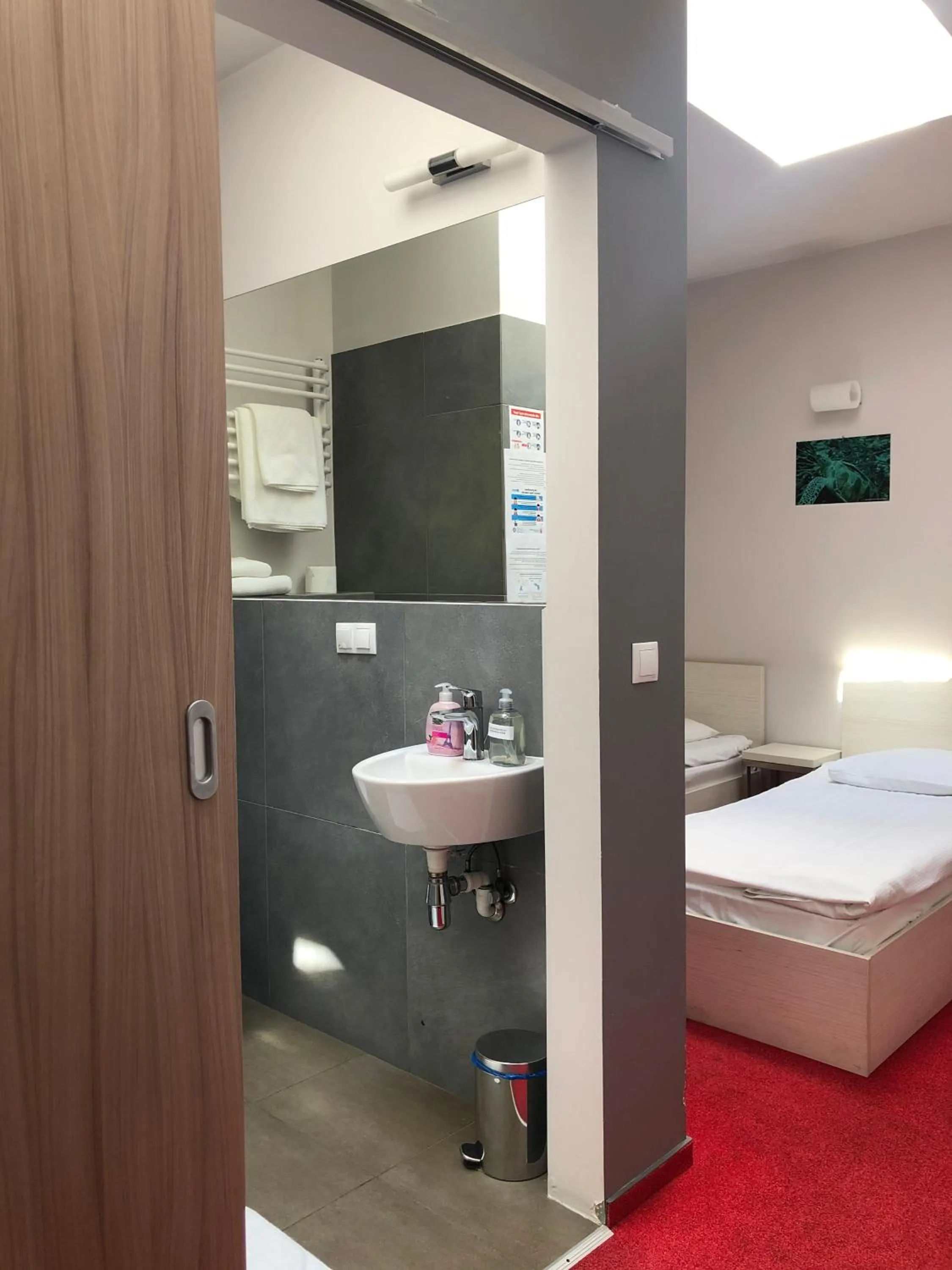 Bathroom, Bed in Hostel Promenada