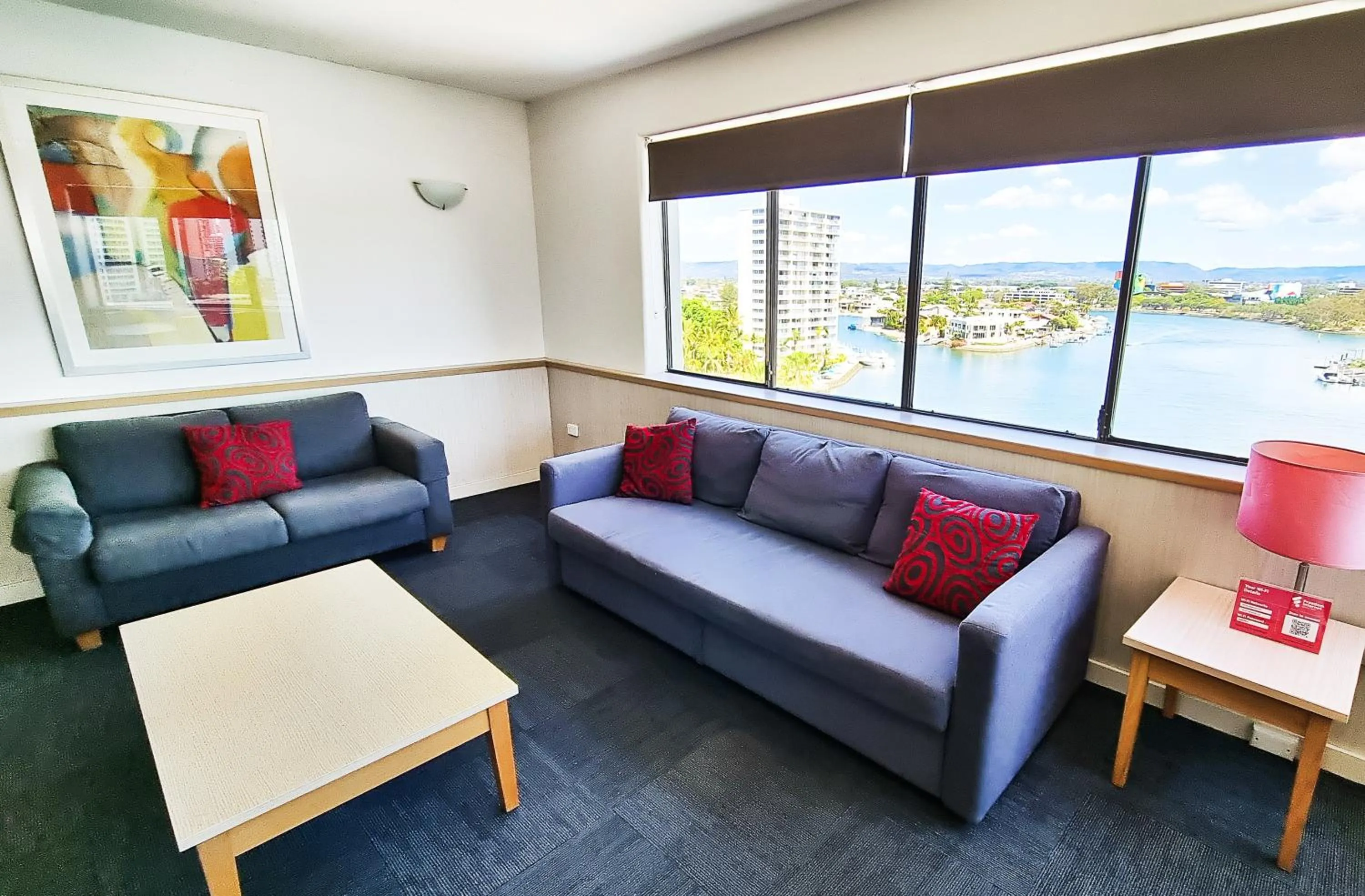 Living room in Tiki Hotel Apartments Surfers Paradise