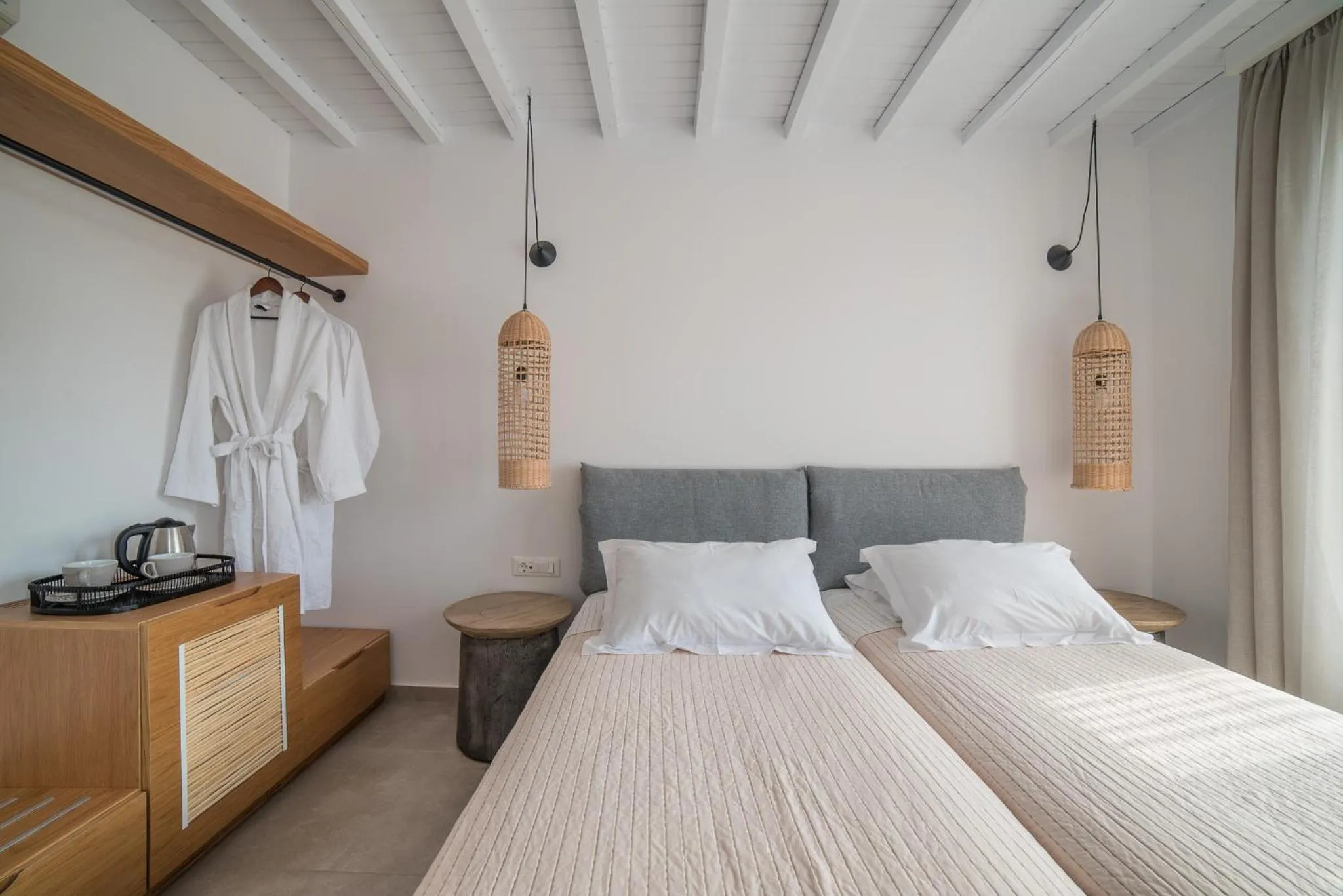 Coffee/tea facilities, Bed in Vienoula's Garden Hotel