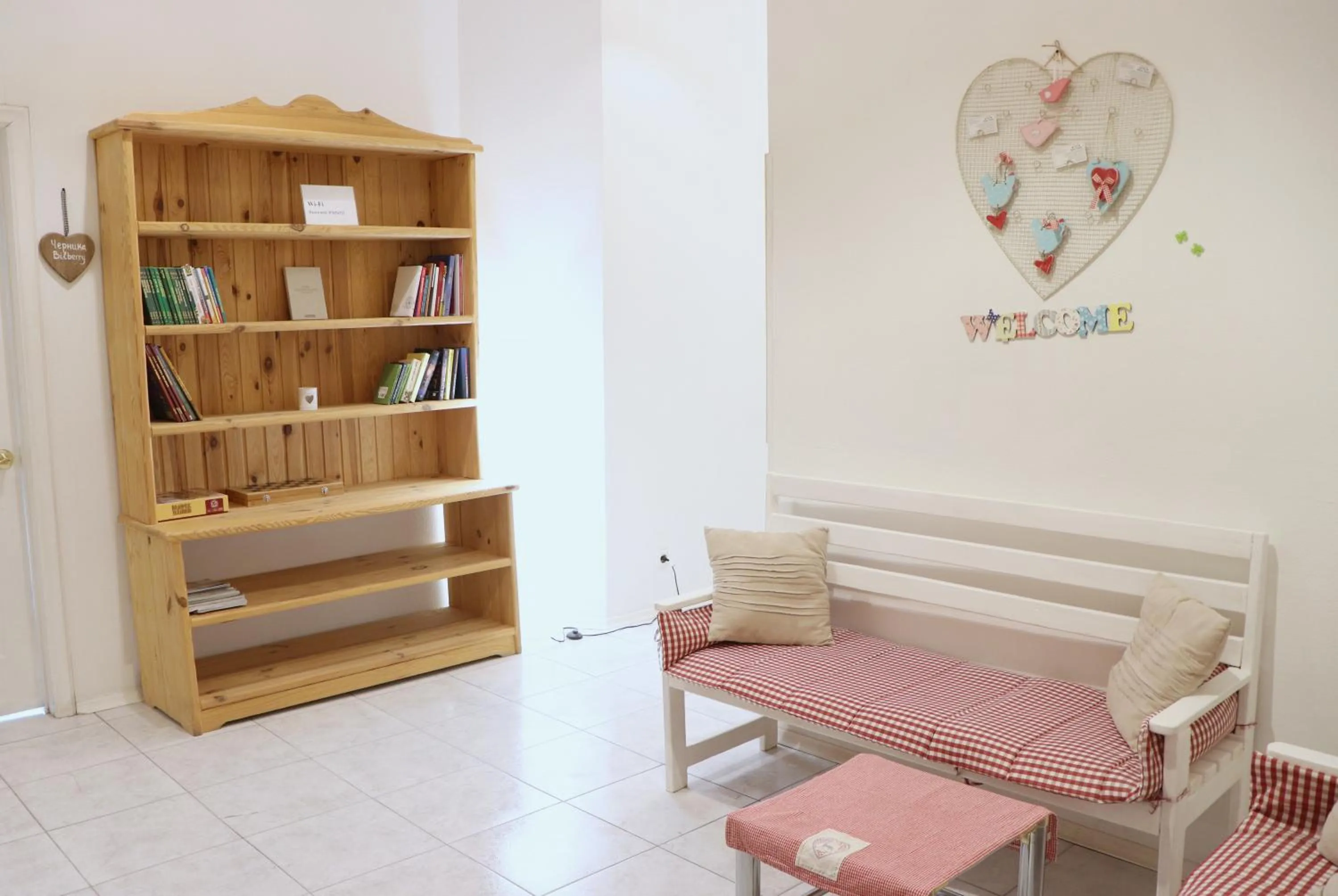 Communal lounge/ TV room in Maison Blanche Kyiv city center