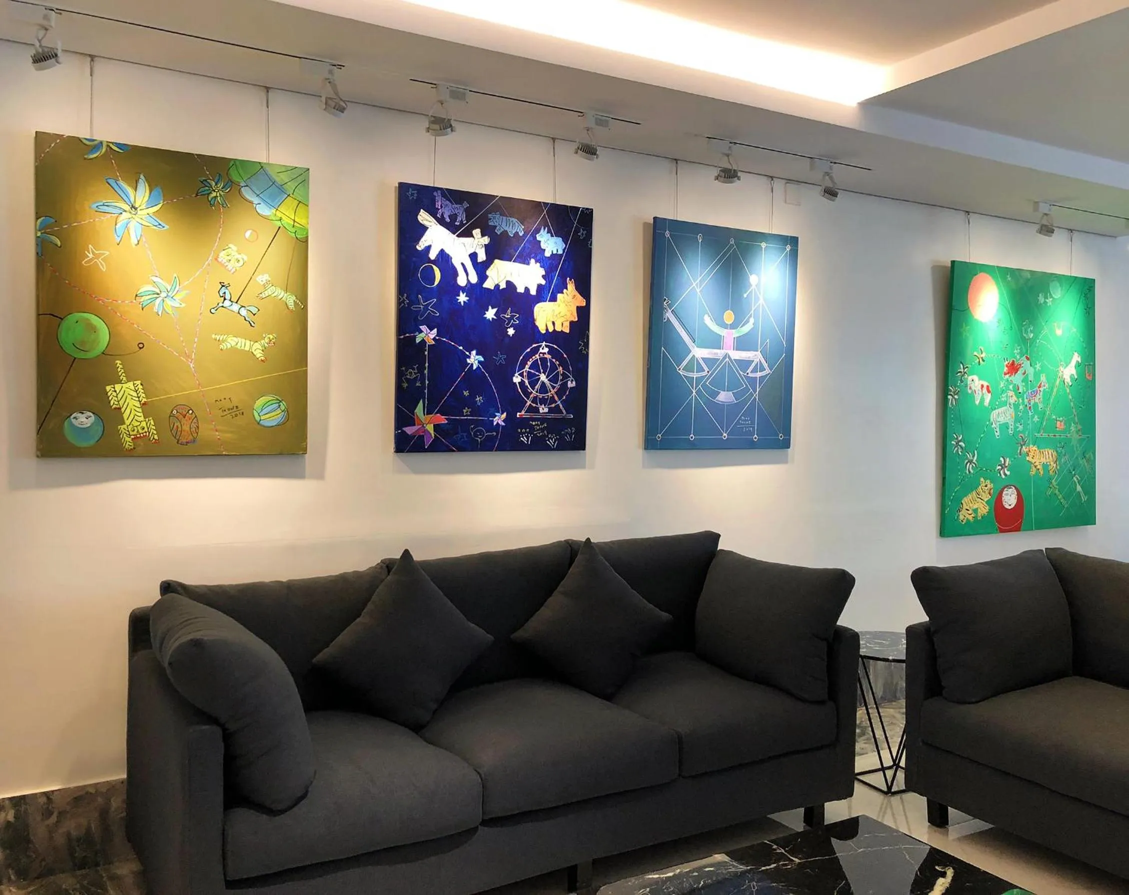 Lobby or reception in K.C Hotel