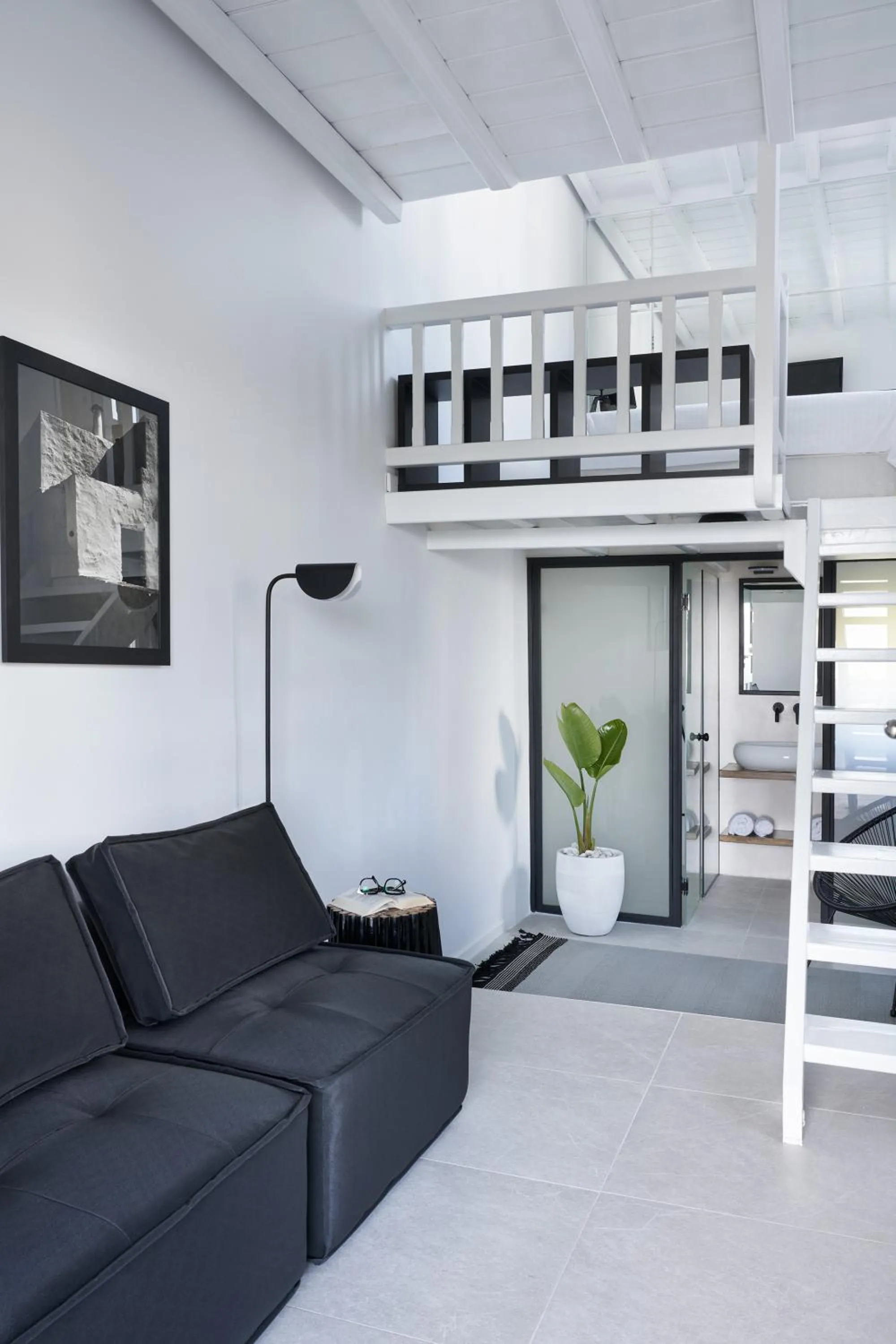 Seating area, Bed in Almyra Guest Houses