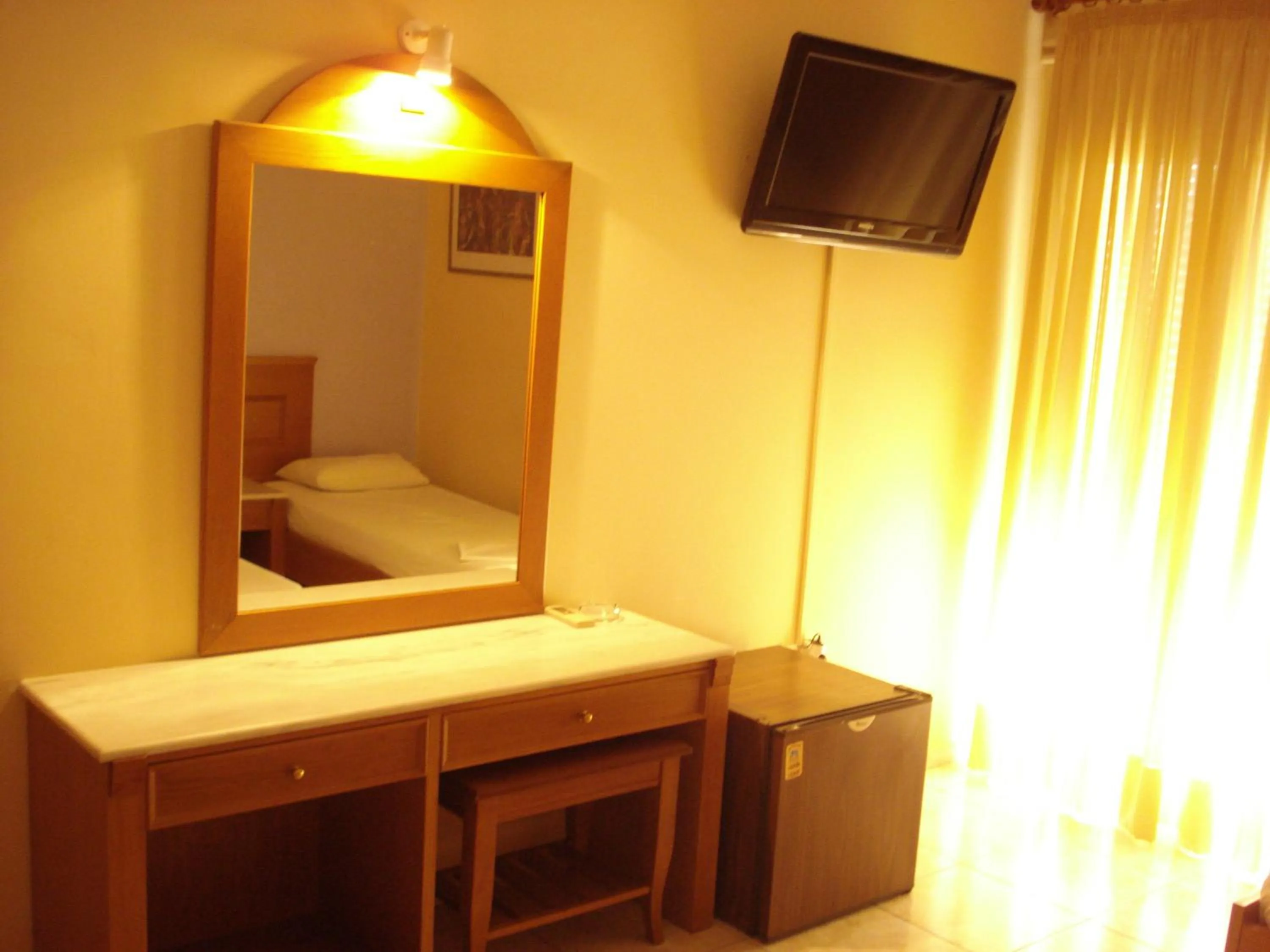 Decorative detail, Bed in Hotel Cybele Pefki