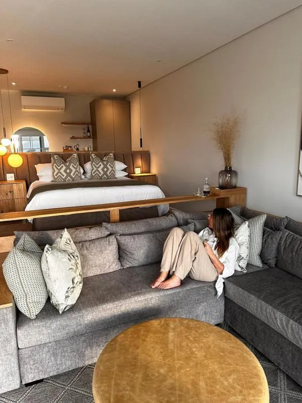 Seating area, Bed in Lavender Farm Boutique Guest House