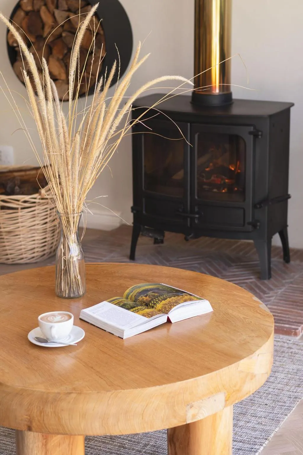 fireplace in Lavender Farm Boutique Guest House