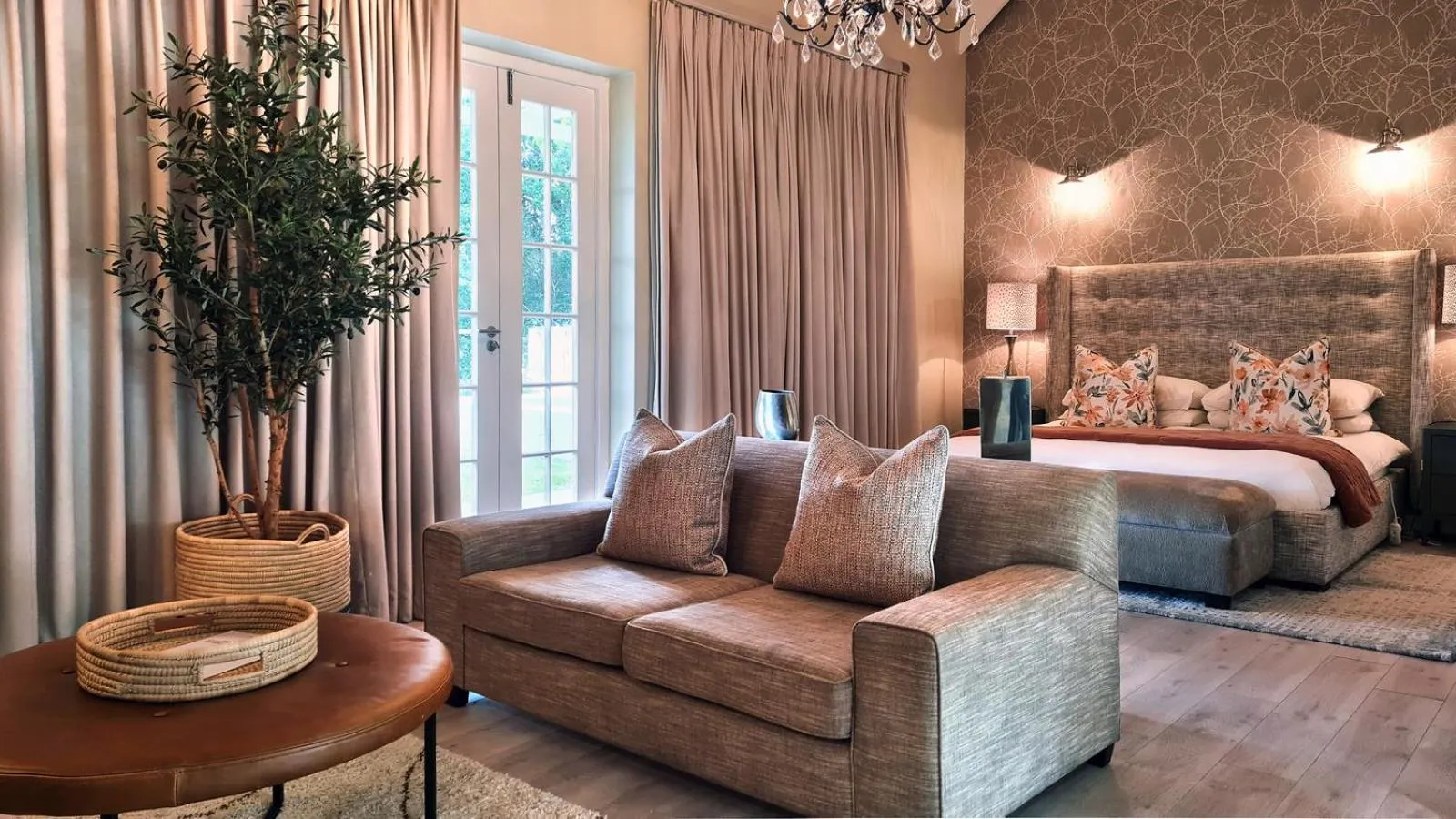 Bed in Lavender Farm Boutique Guest House