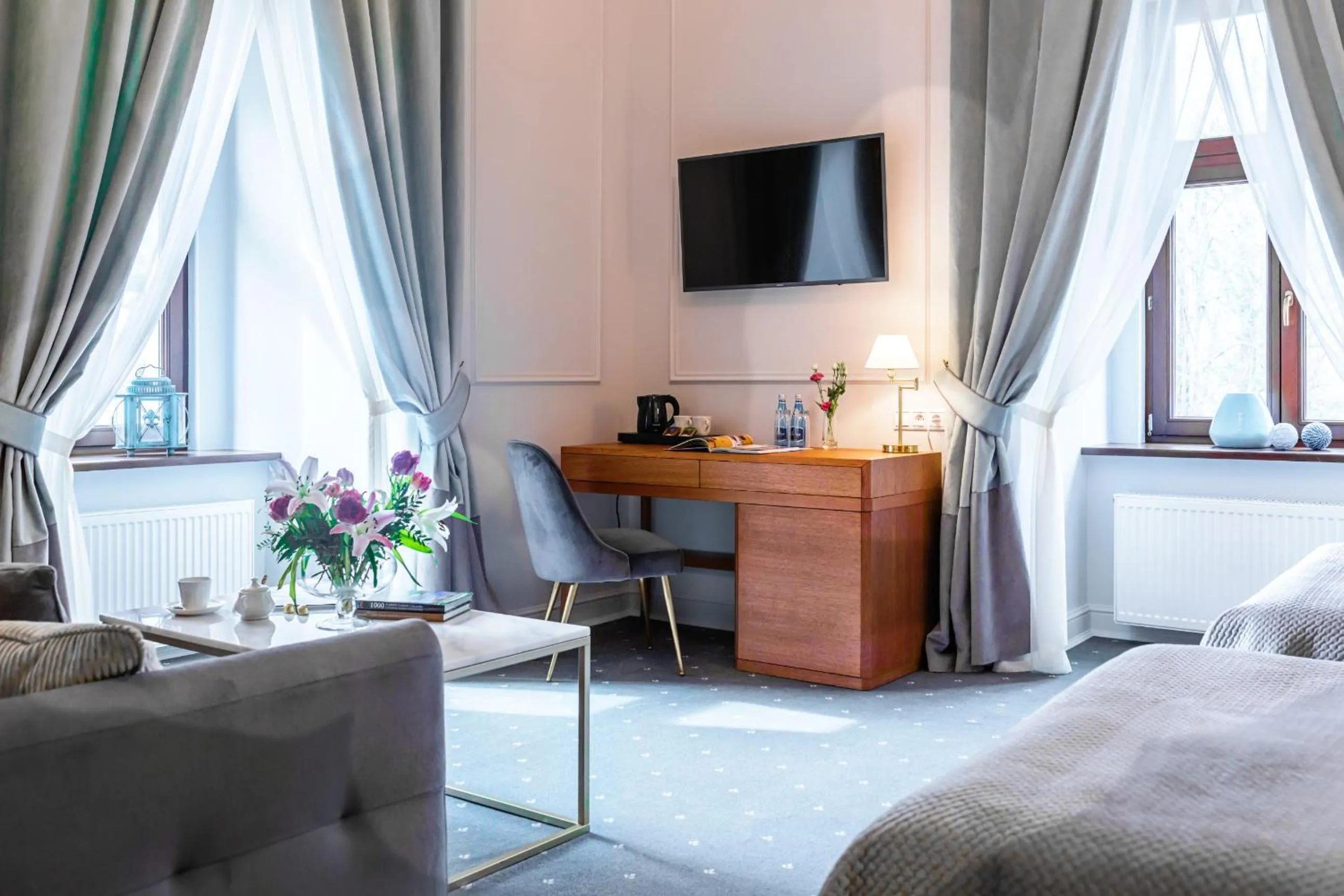 TV and multimedia, Bed in Pałac Mojęcice