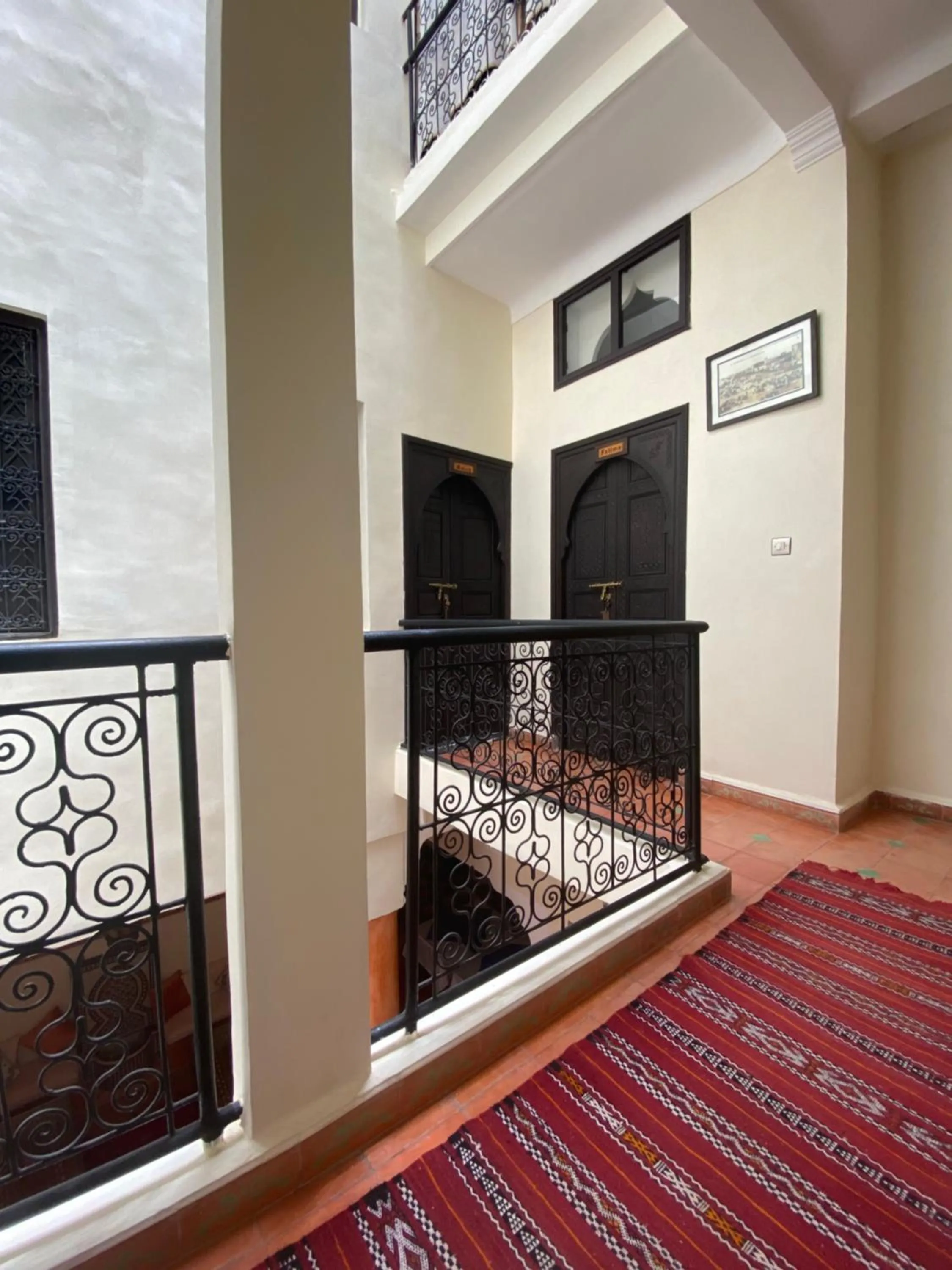 Inner courtyard view, Bed in Dar Asdika