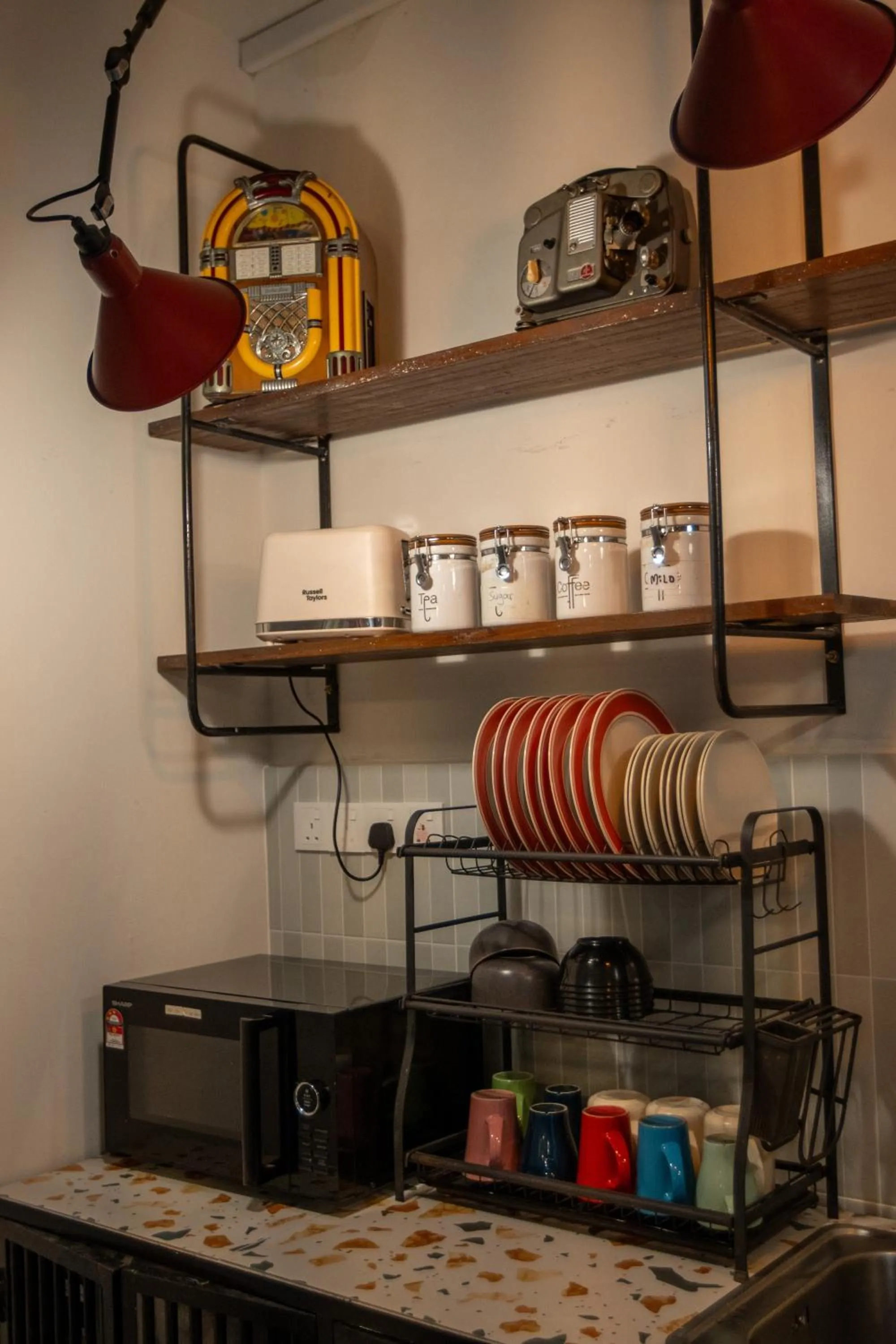 Kitchen or kitchenette in The Brownstone Hostel & Space