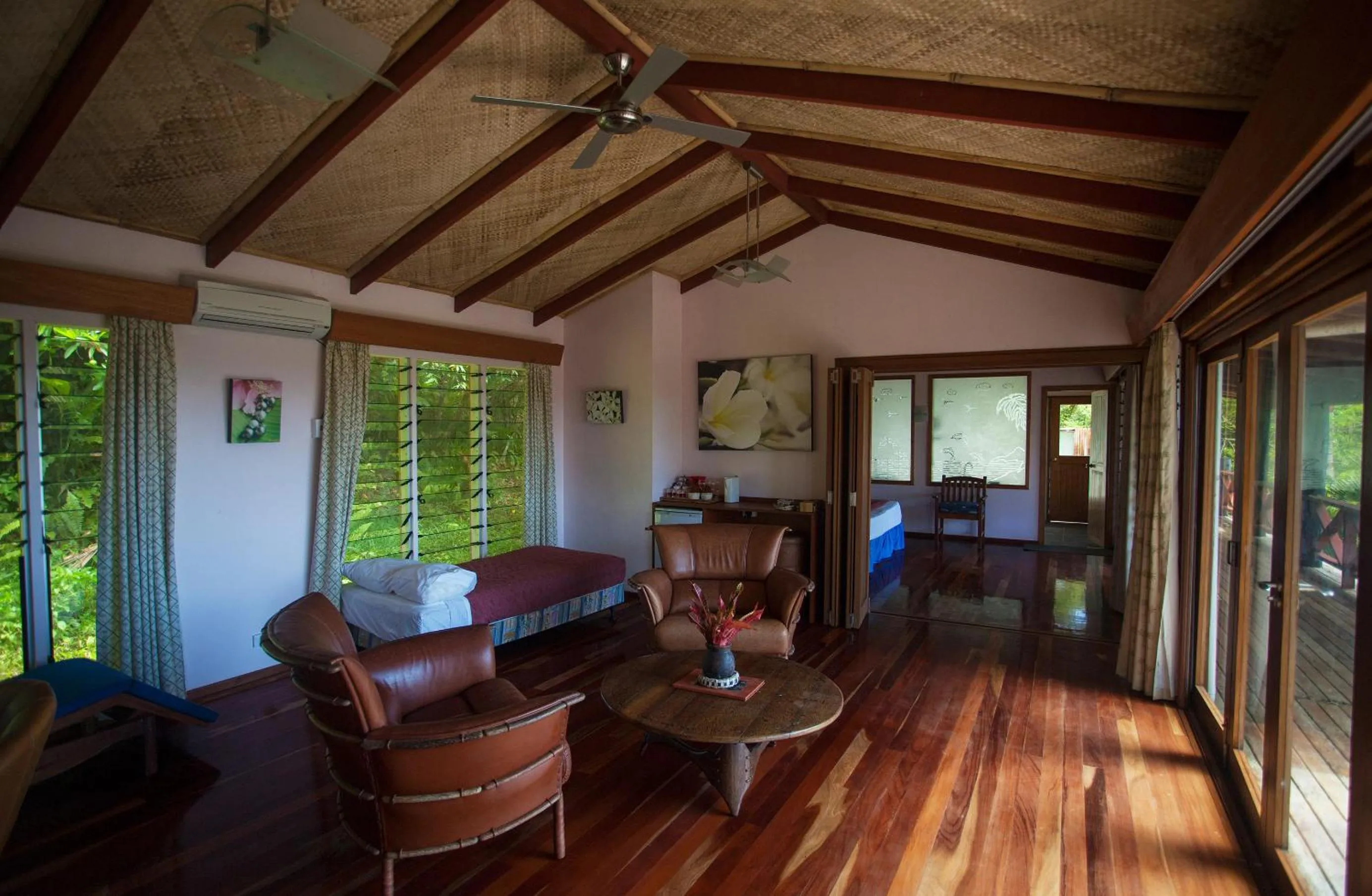 Seating area in Maravu Taveuni Lodge