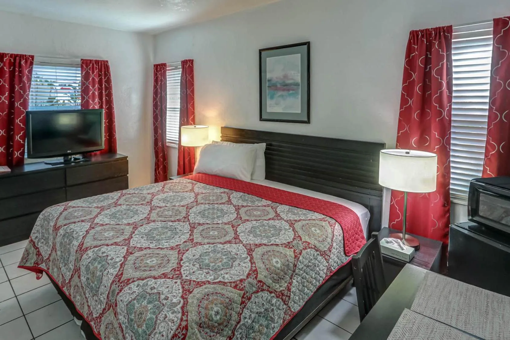 Bed in Richard's Motel