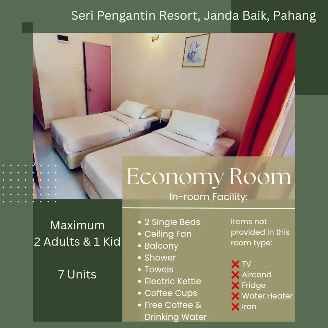 Economy Twin Room in Seri Pengantin Resort Economy Twin Room in Seri Pengantin Resort