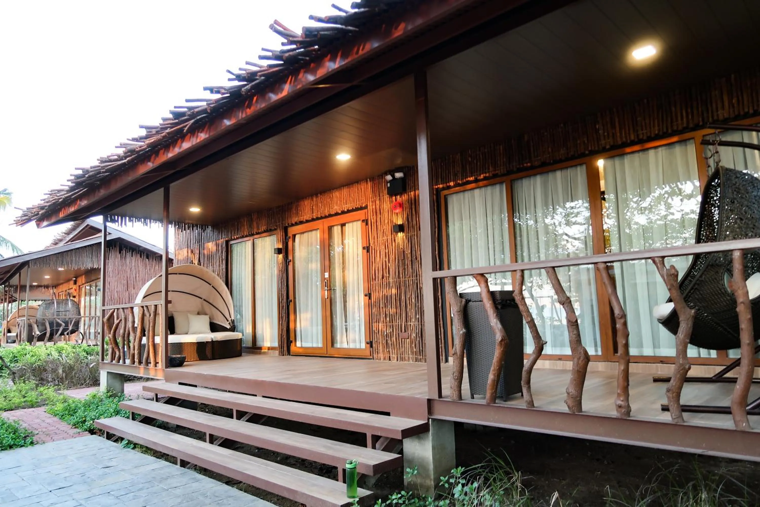 Balcony/Terrace in Crusoe Cabins Casobe