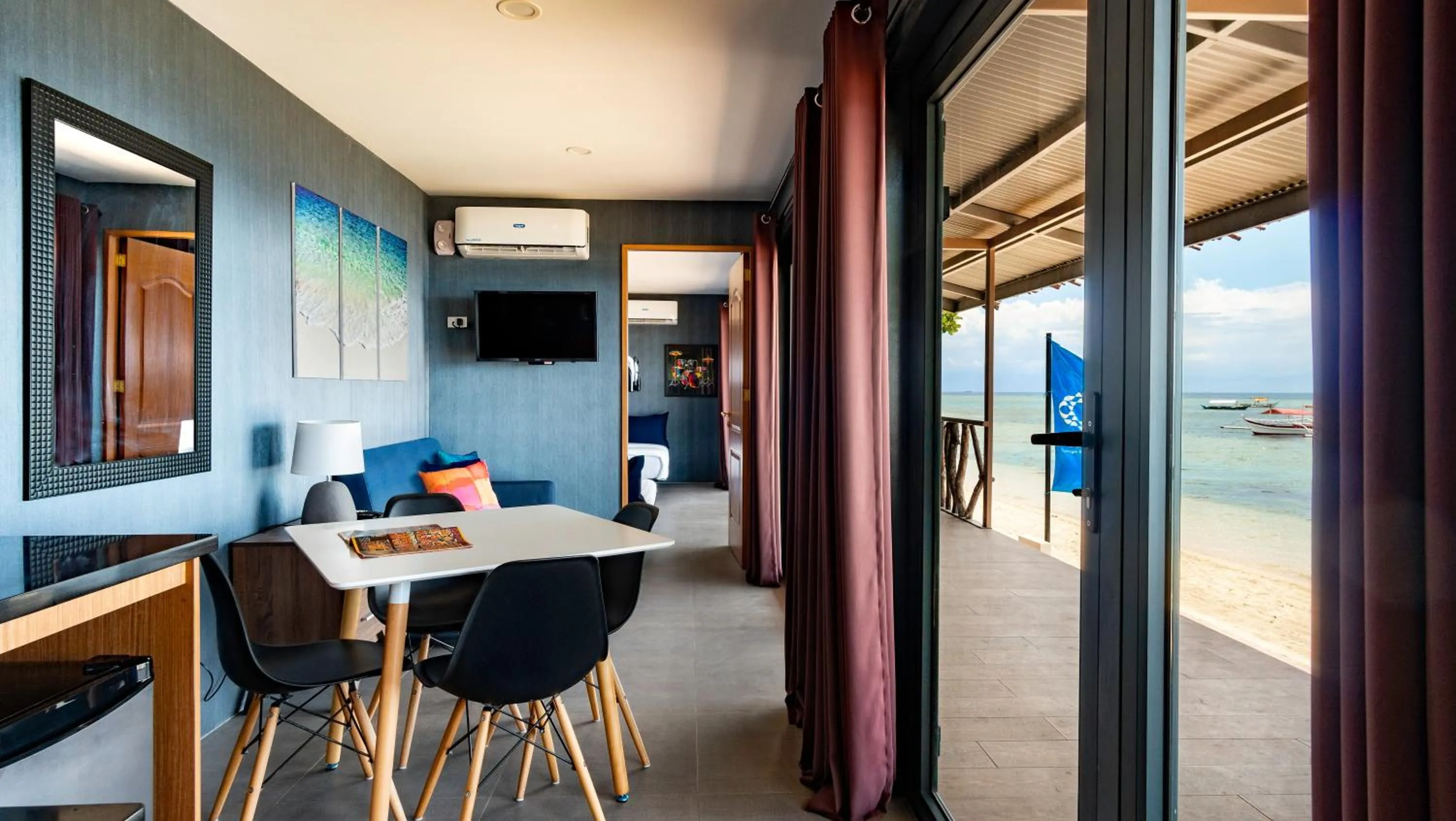 Living room in Crusoe Cabins Casobe