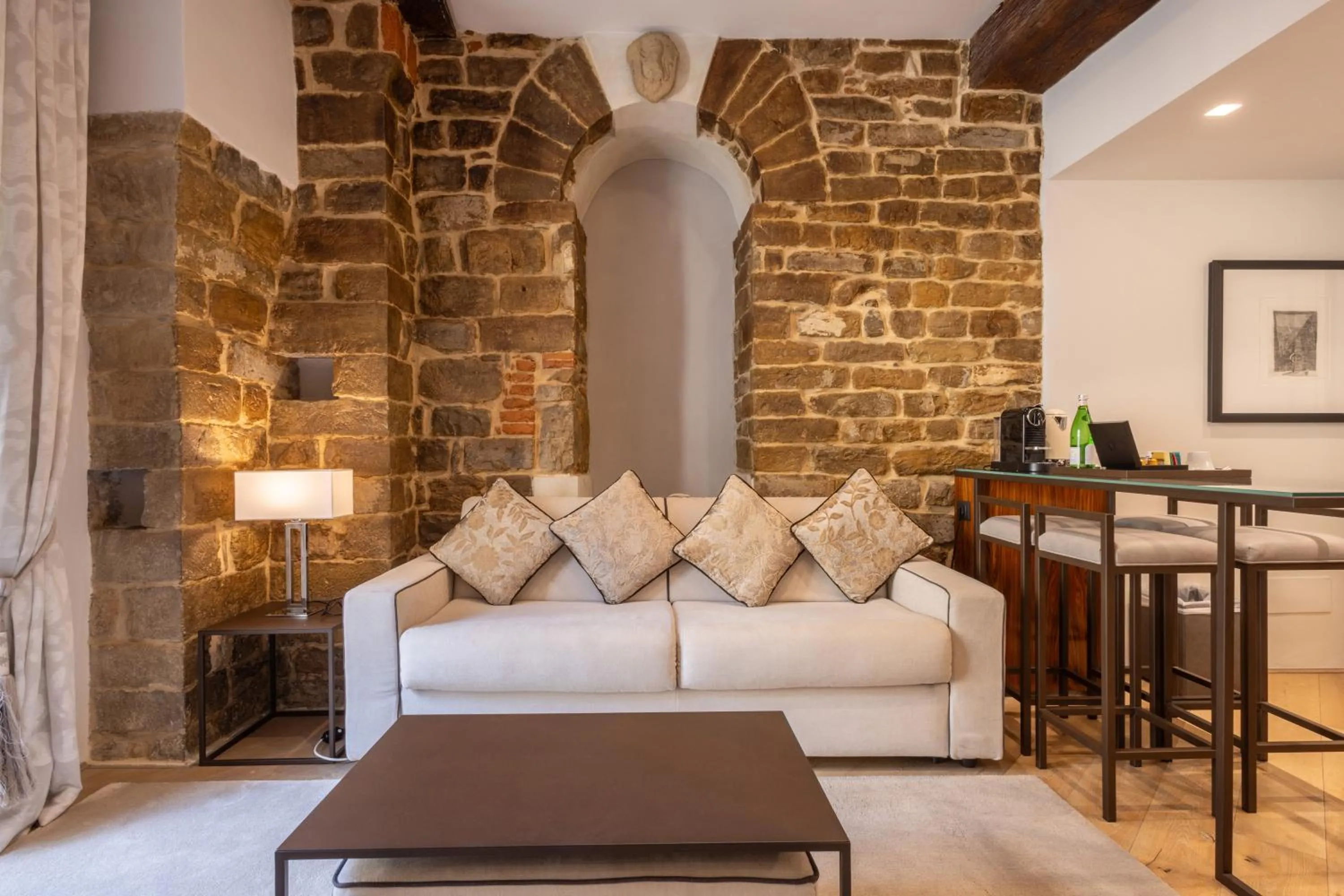 Seating area in Donati Luxury Tower Suites