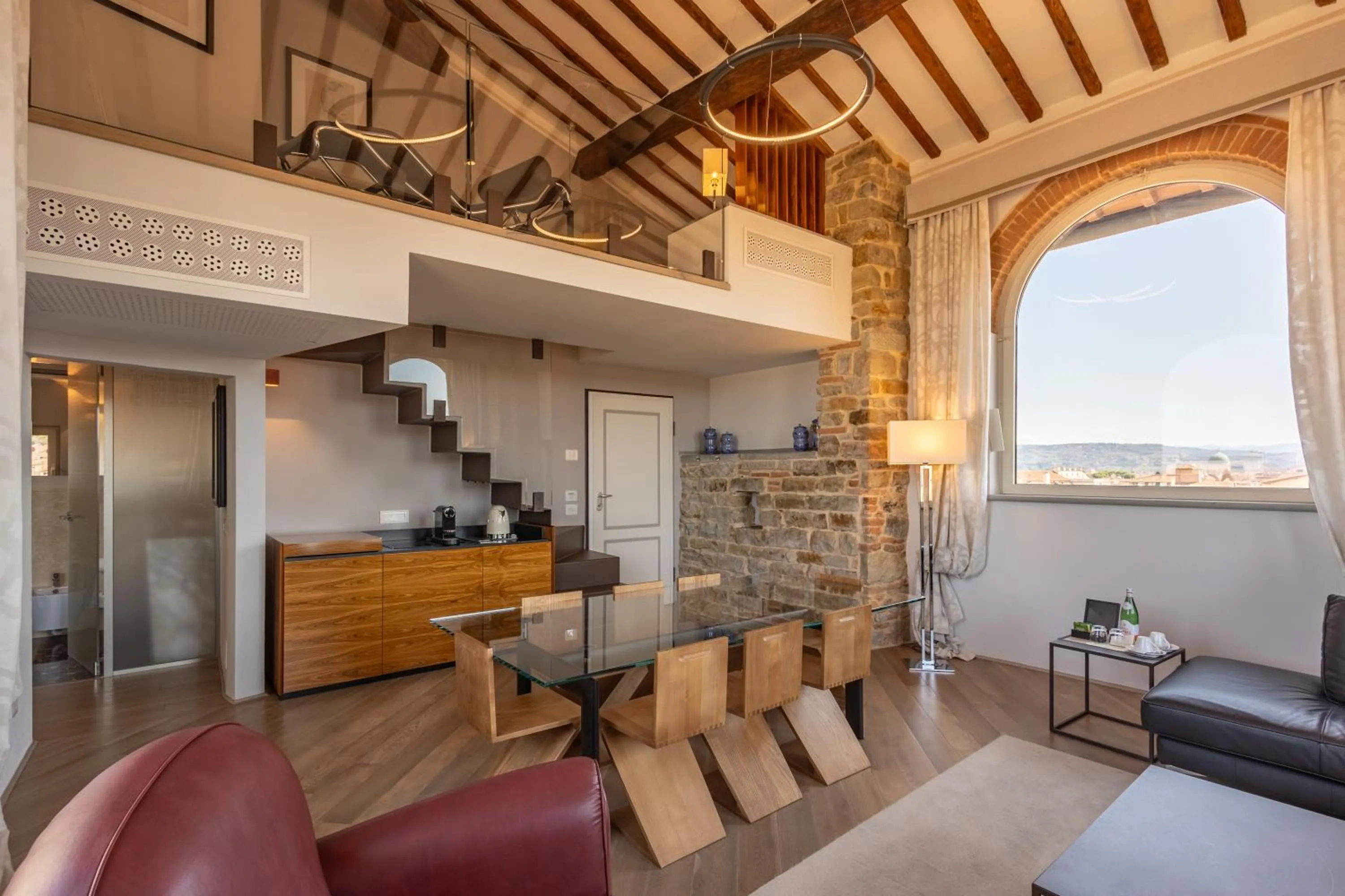 Seating area in Donati Luxury Tower Suites