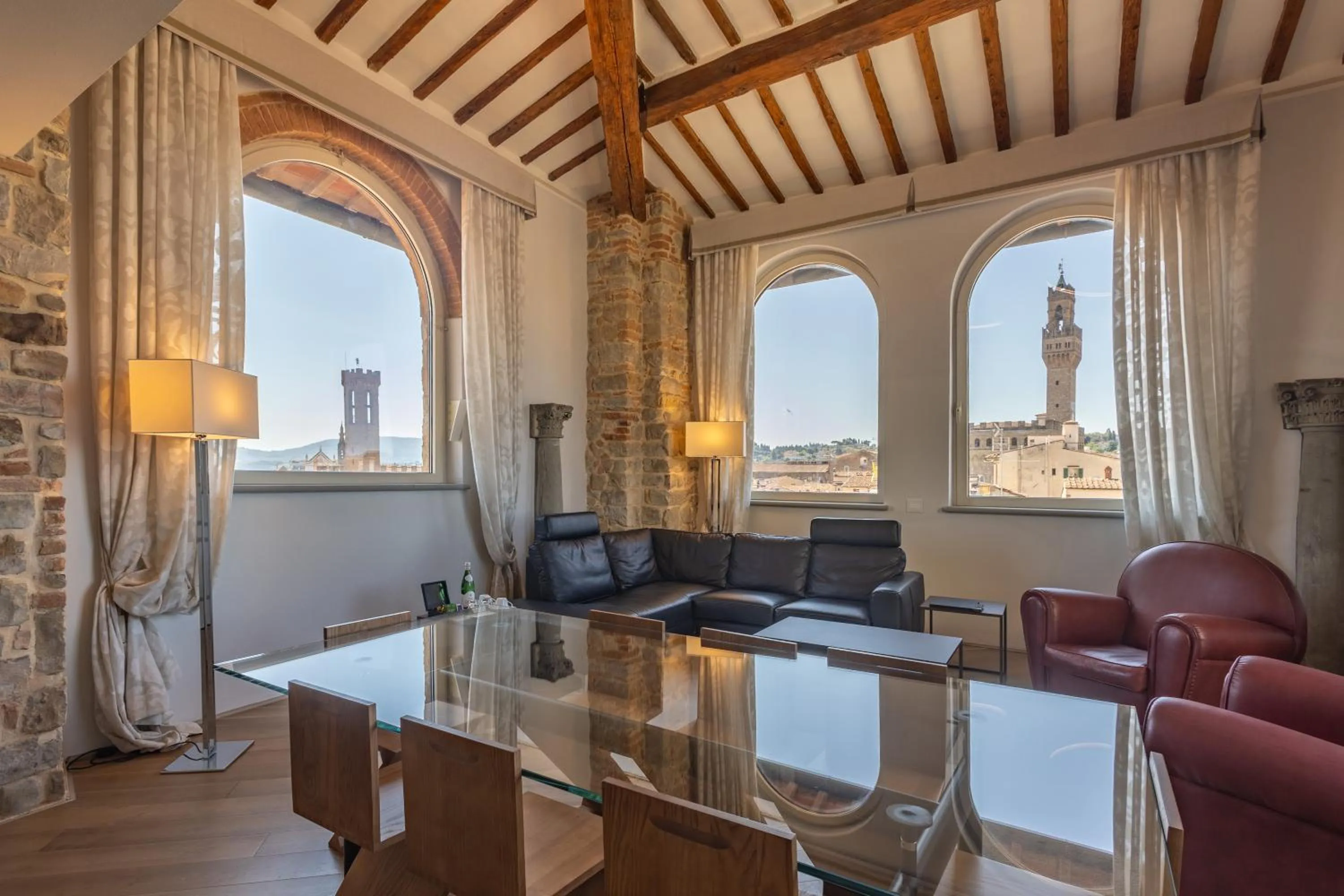 Seating area in Donati Luxury Tower Suites