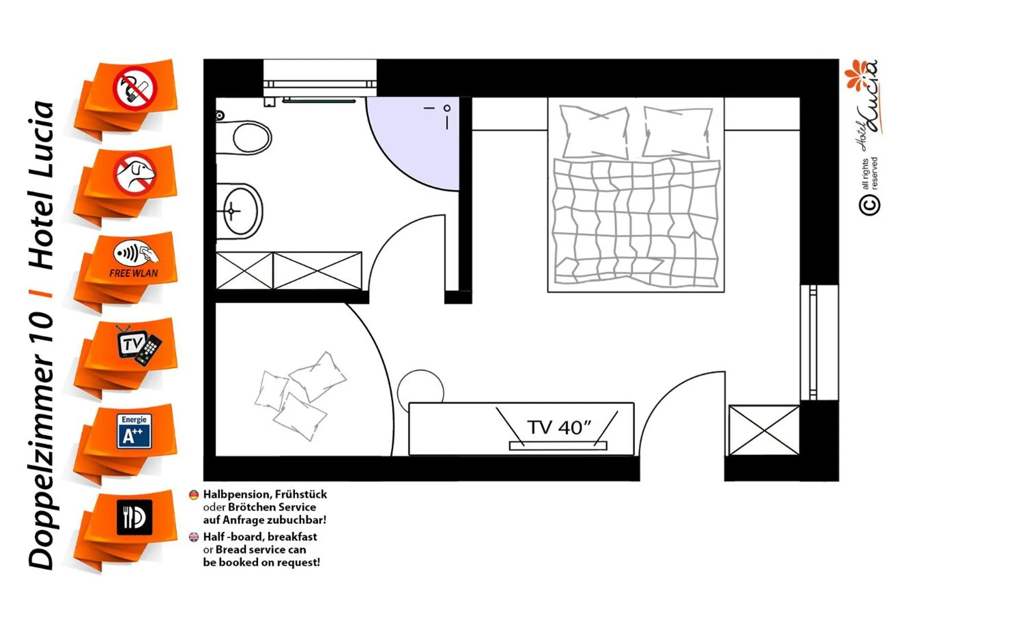 Photo of the whole room in Hotel Lucia - 3 Sterne Superior
