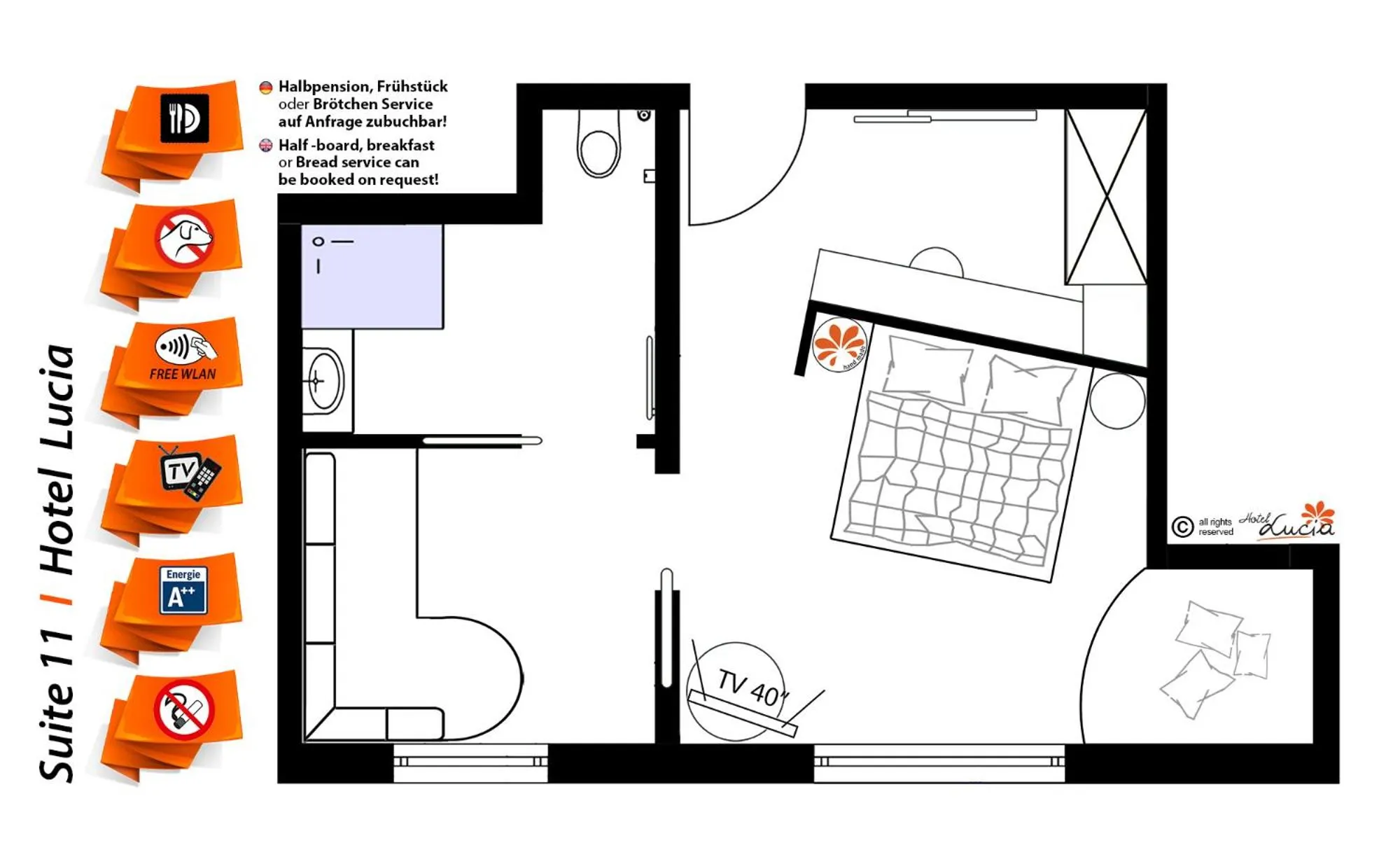Photo of the whole room in Hotel Lucia - 3 Sterne Superior
