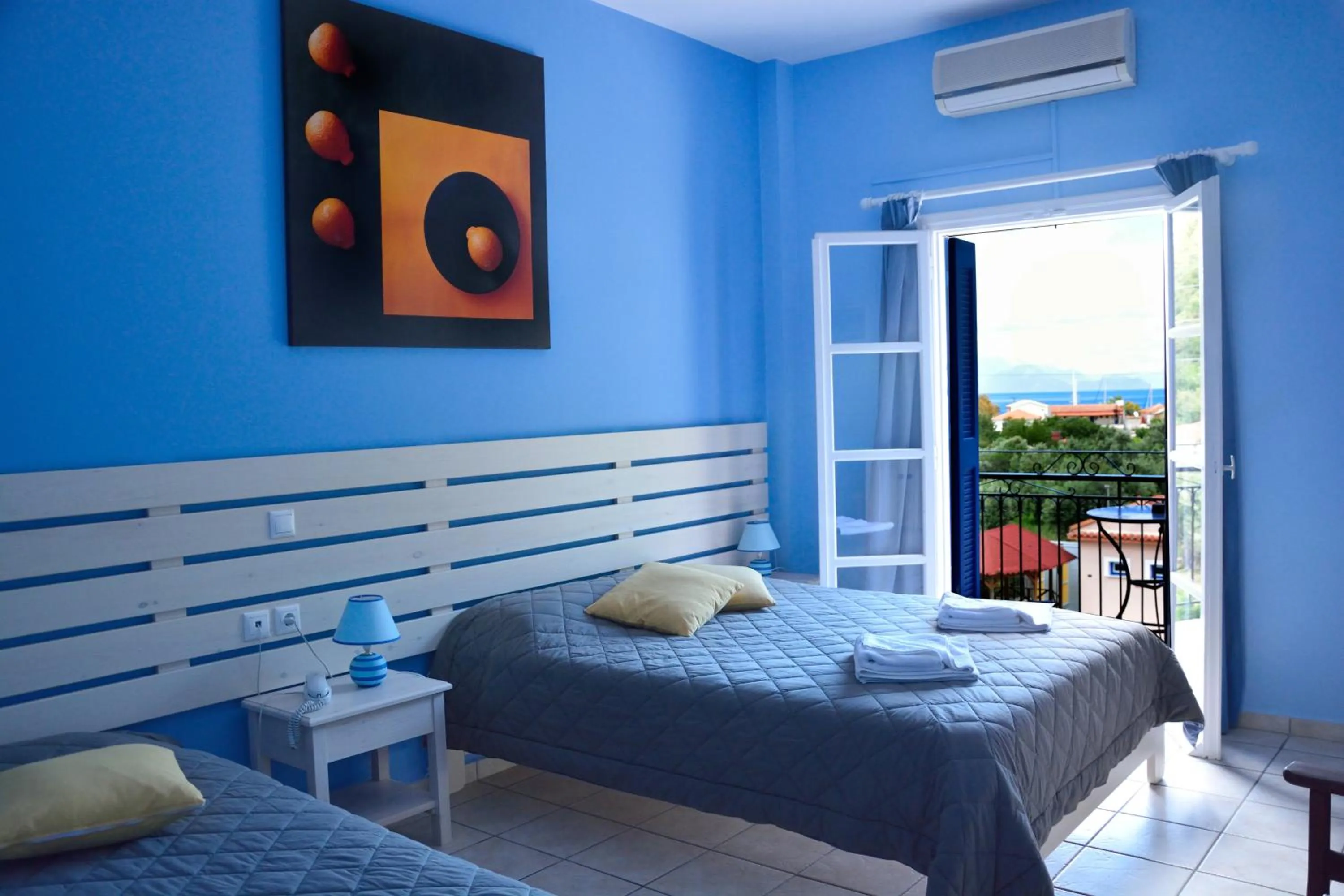 Decorative detail, Bed in Hotel Nostos