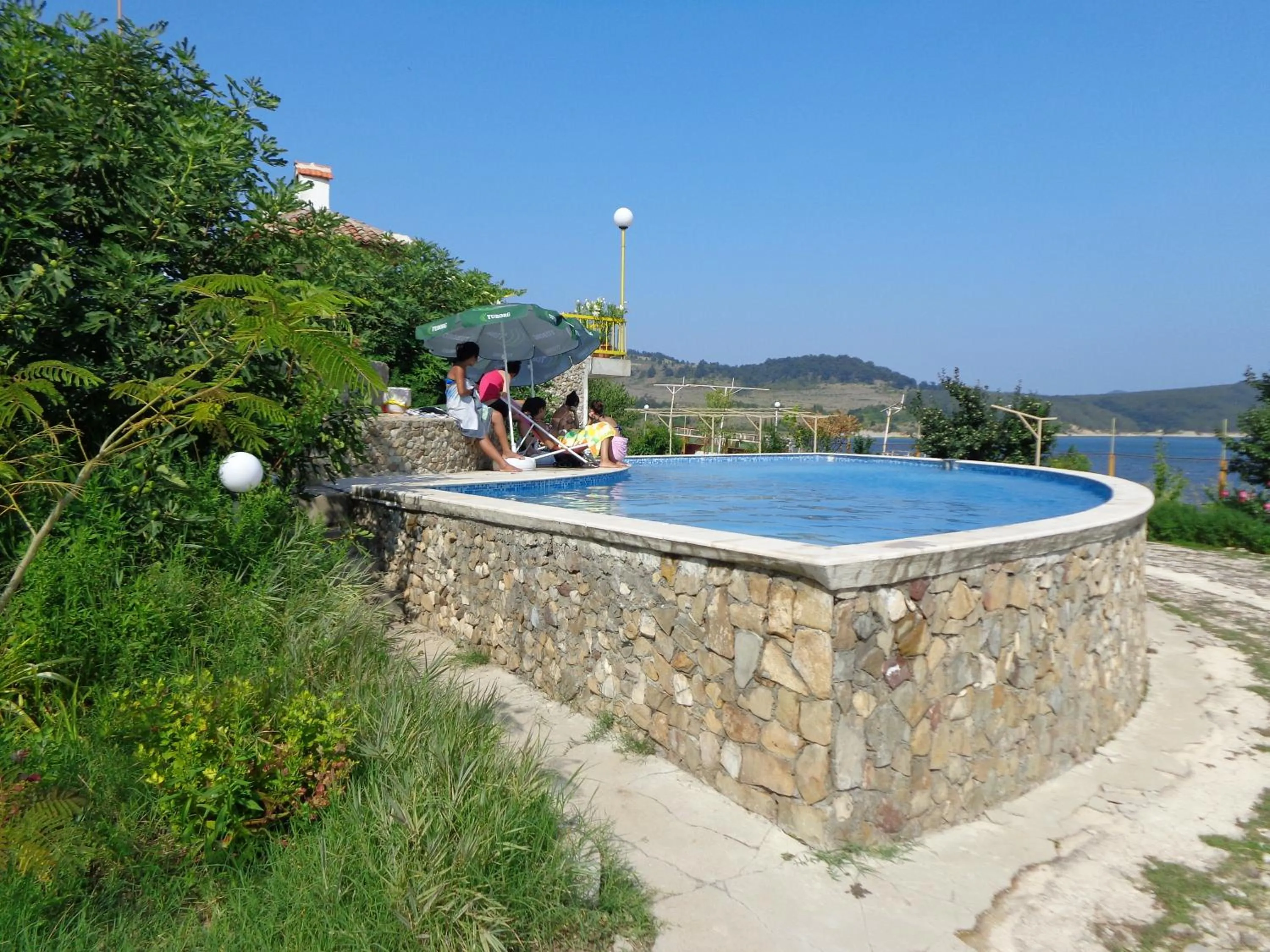 Pool view in Family Hotel Belvedere
