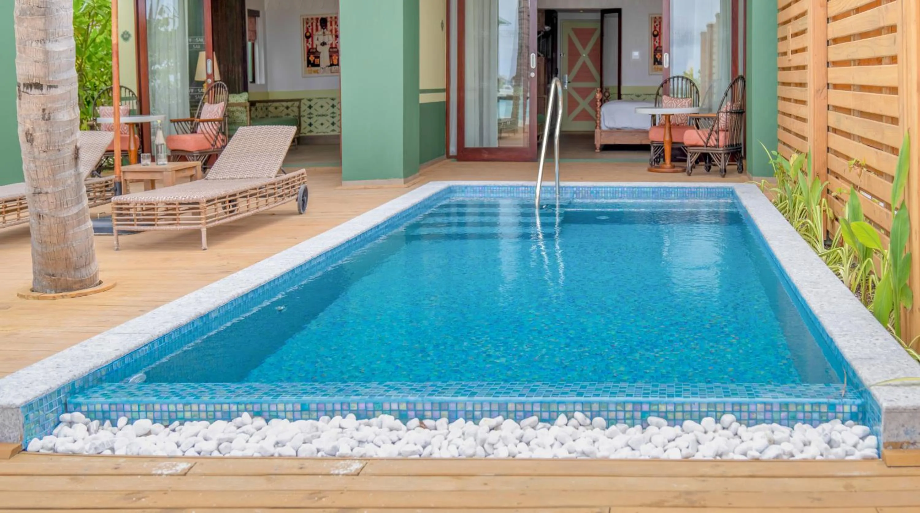 Swimming pool in SAii Lagoon Maldives, Curio Collection By Hilton