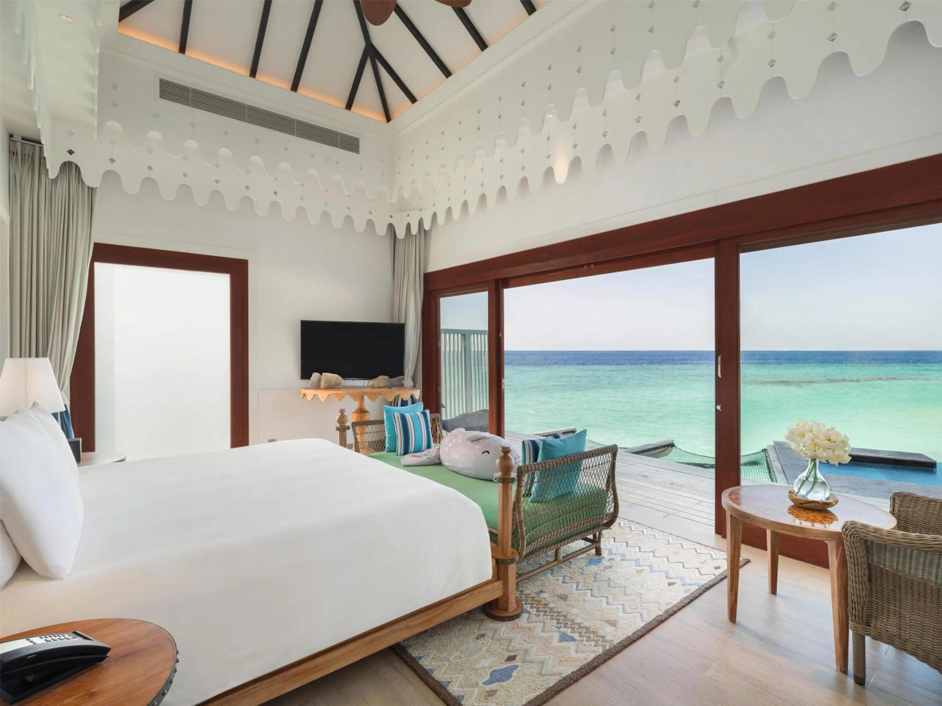 Bed in SAii Lagoon Maldives, Curio Collection By Hilton