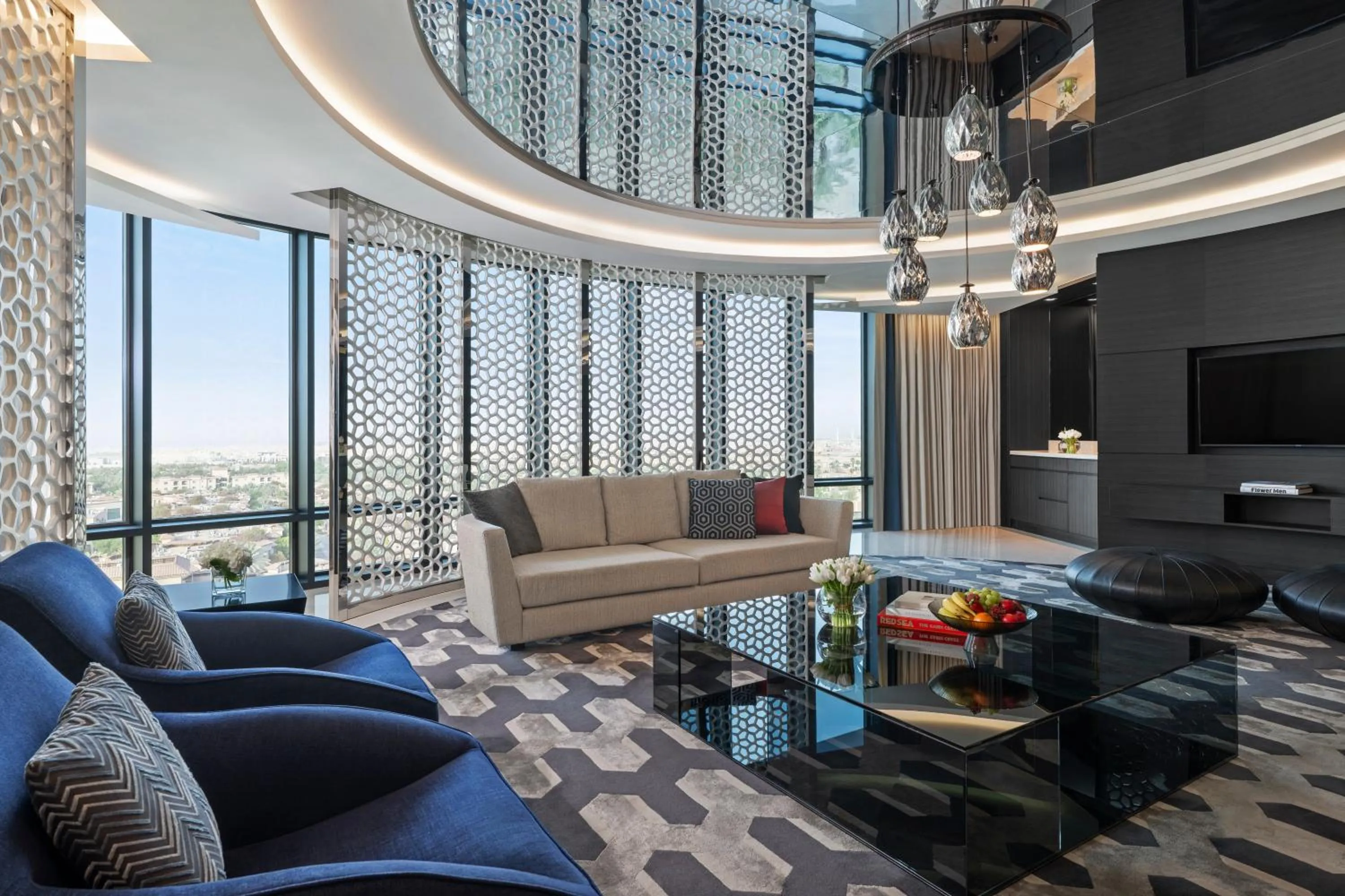 Communal lounge/ TV room in Fairmont Riyadh